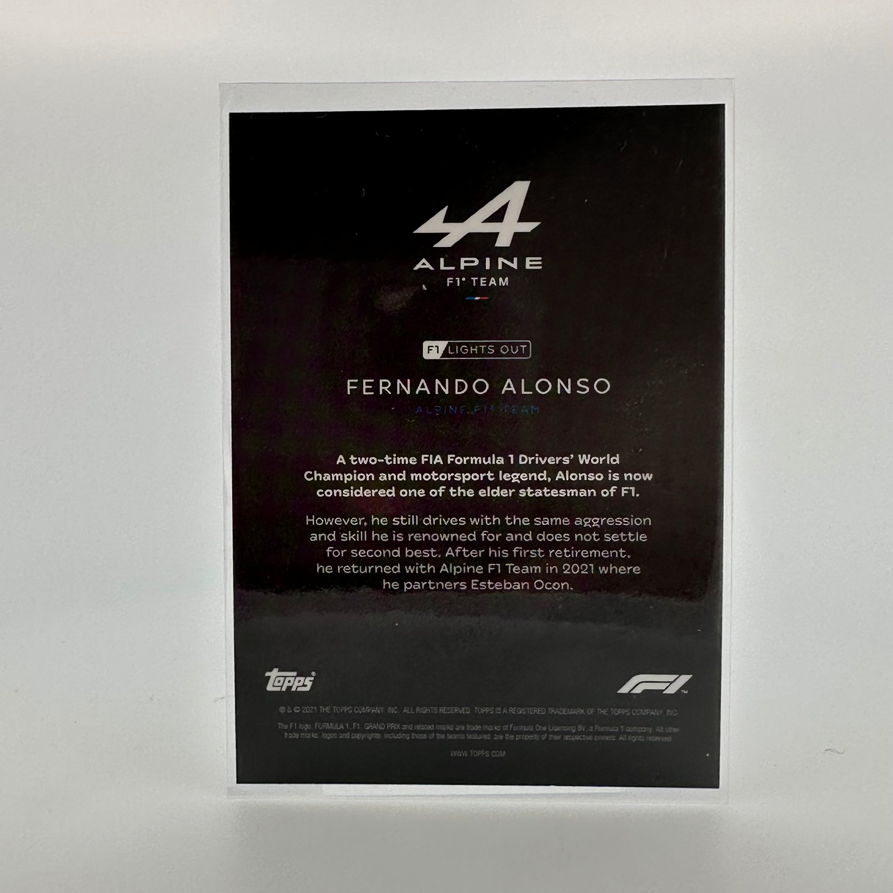 Fernando Alonso 51/75 Green Parallel Racing Driver Card - Collectible for F1 Fans, Sports Memorabilia & Racing Enthusiasts - Perfect for Display, Gifts & Trading Cards Collections