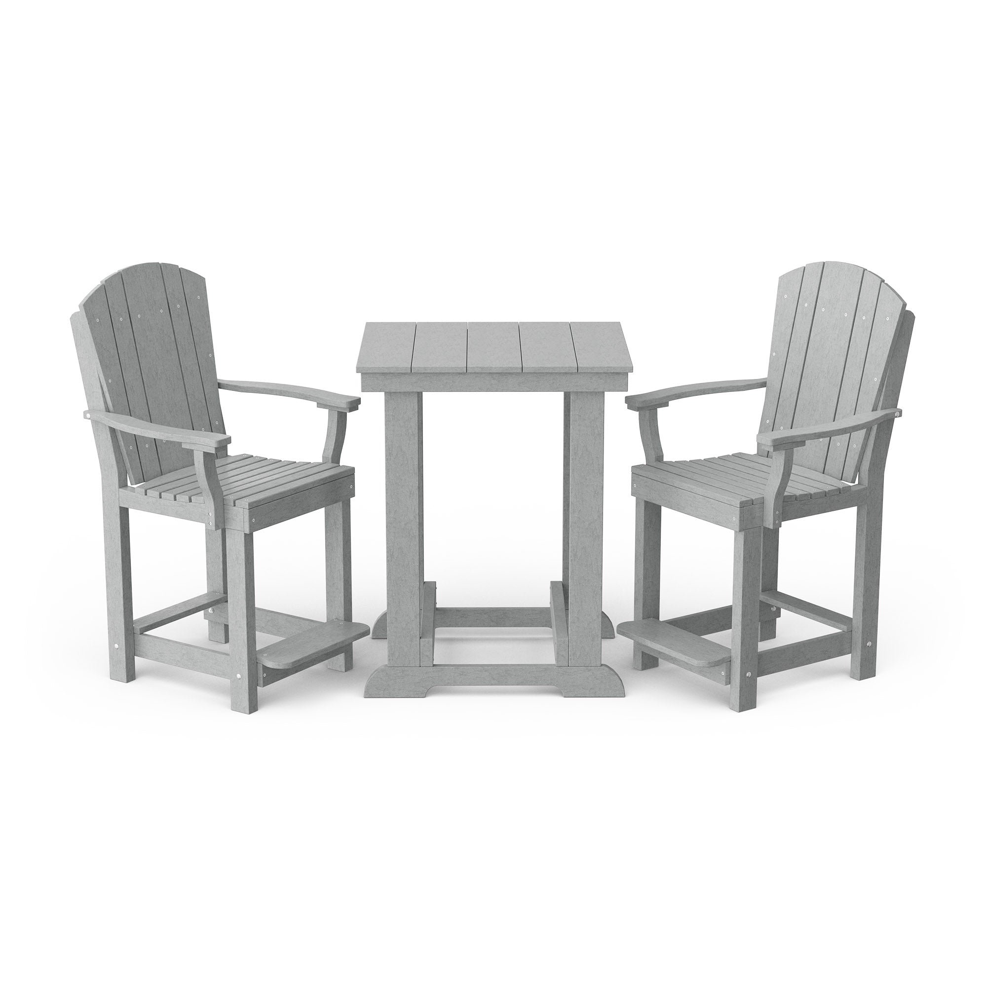 Heritage 3-Piece Patio Counter Height Bar Set - Outdoor Bistro Table & Stools for Backyard, Deck, Garden, Poolside Dining & Entertaining