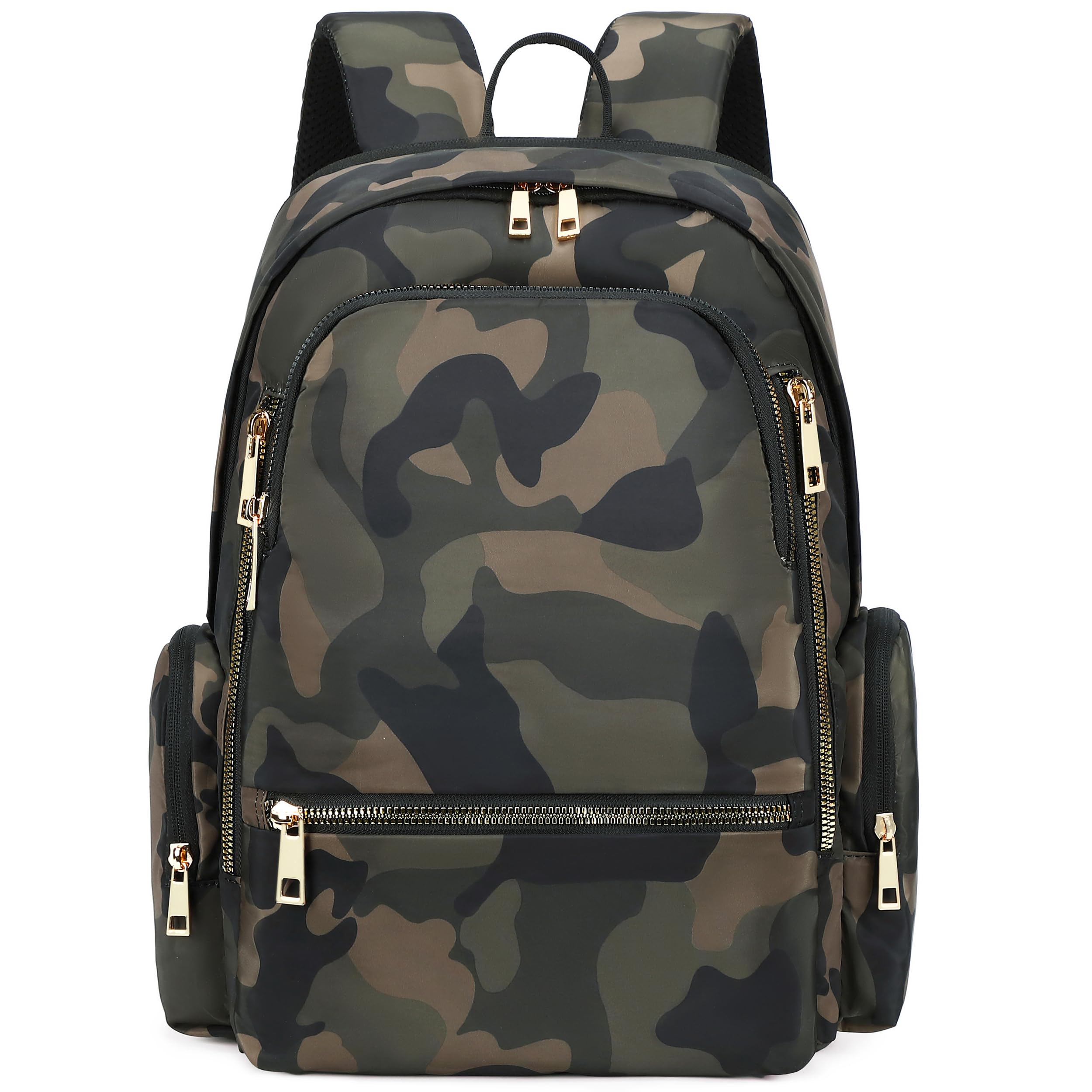 AO ALI VICTORY Anti-Theft Laptop Backpack for Women & Men - 15.6 Inch Travel Backpack with USB Charging Port, Water-Resistant College Bookbag for Work, Business, Commuting & Casual Use - Perfect for Office, School & Daily Travel (Camo Green)