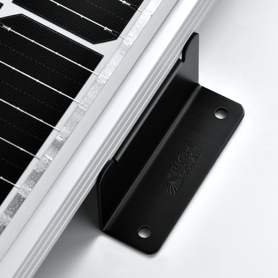 Rich Solar Mounting Z Brackets with Screws - Set of 4 for Solar Panel Installation | Durable & Weatherproof Solar Panel Mounting Hardware for RV, Boat & Off-Grid Systems
