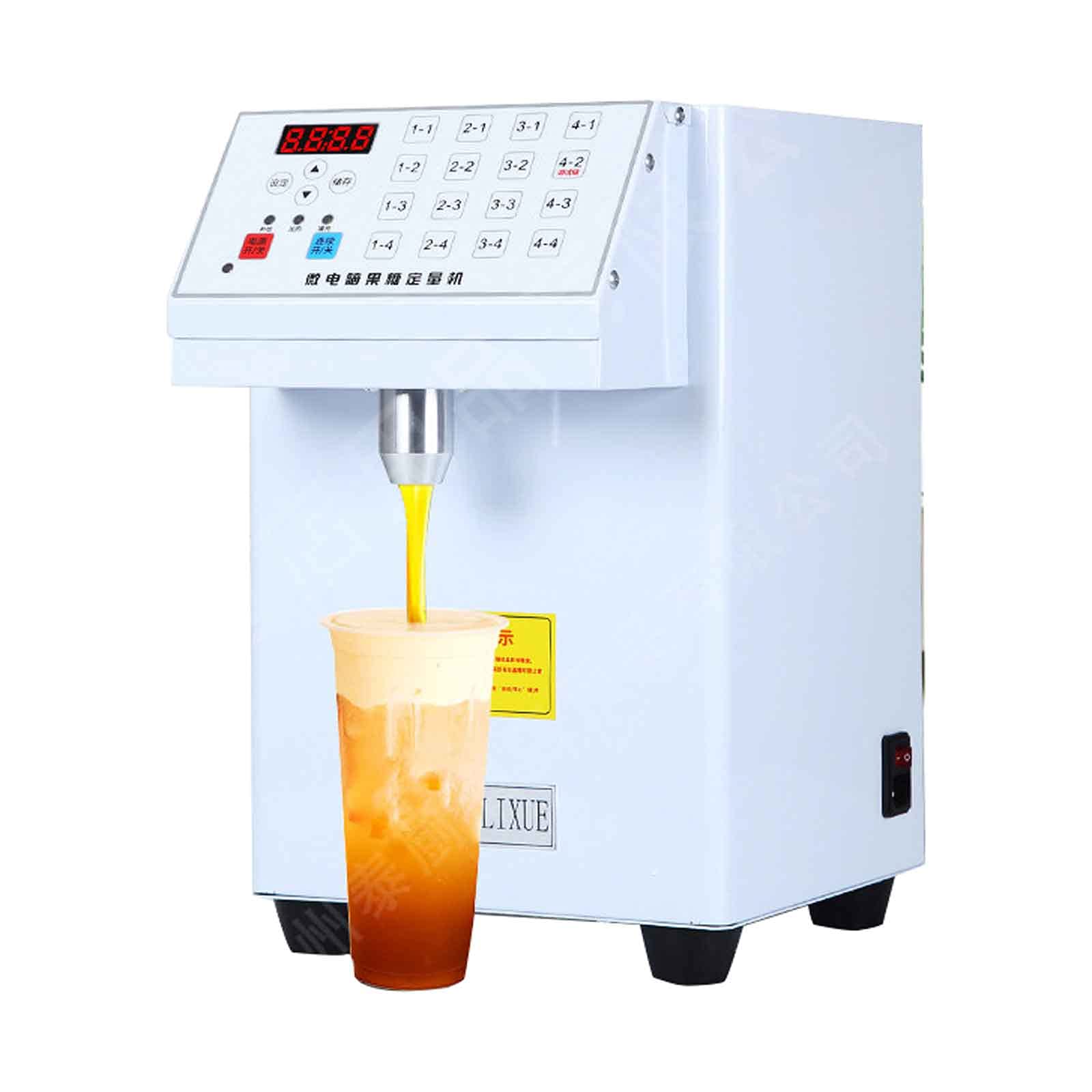 Automatic Fructose Dispenser 8L Syrup Dispenser with 16-Memory & Self-Cleaning - Commercial Grade for Bubble Tea, Dessert Shops, Coffee Bars (35x25x41.5cm) - Perfect for High-Volume Drink Preparation and Sweet Topping Applications