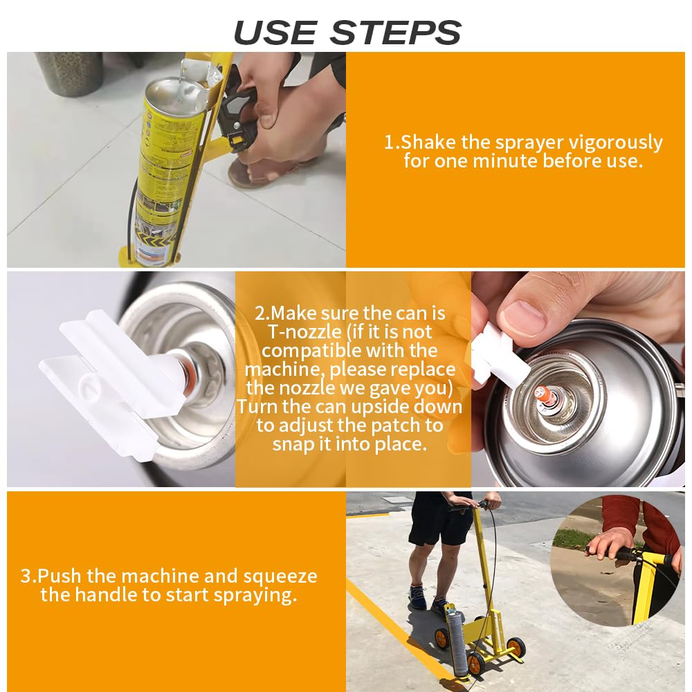 BAUSATZ Parking Lot Striping Machine - Professional Spray Paint Line Marker for Driveways, Concrete & Basketball Courts | Draw Lines, Arcs, S-Lines & Circles | Perfect for Road Marking, Warehouse Floor Painting & Sports Court Maintenance