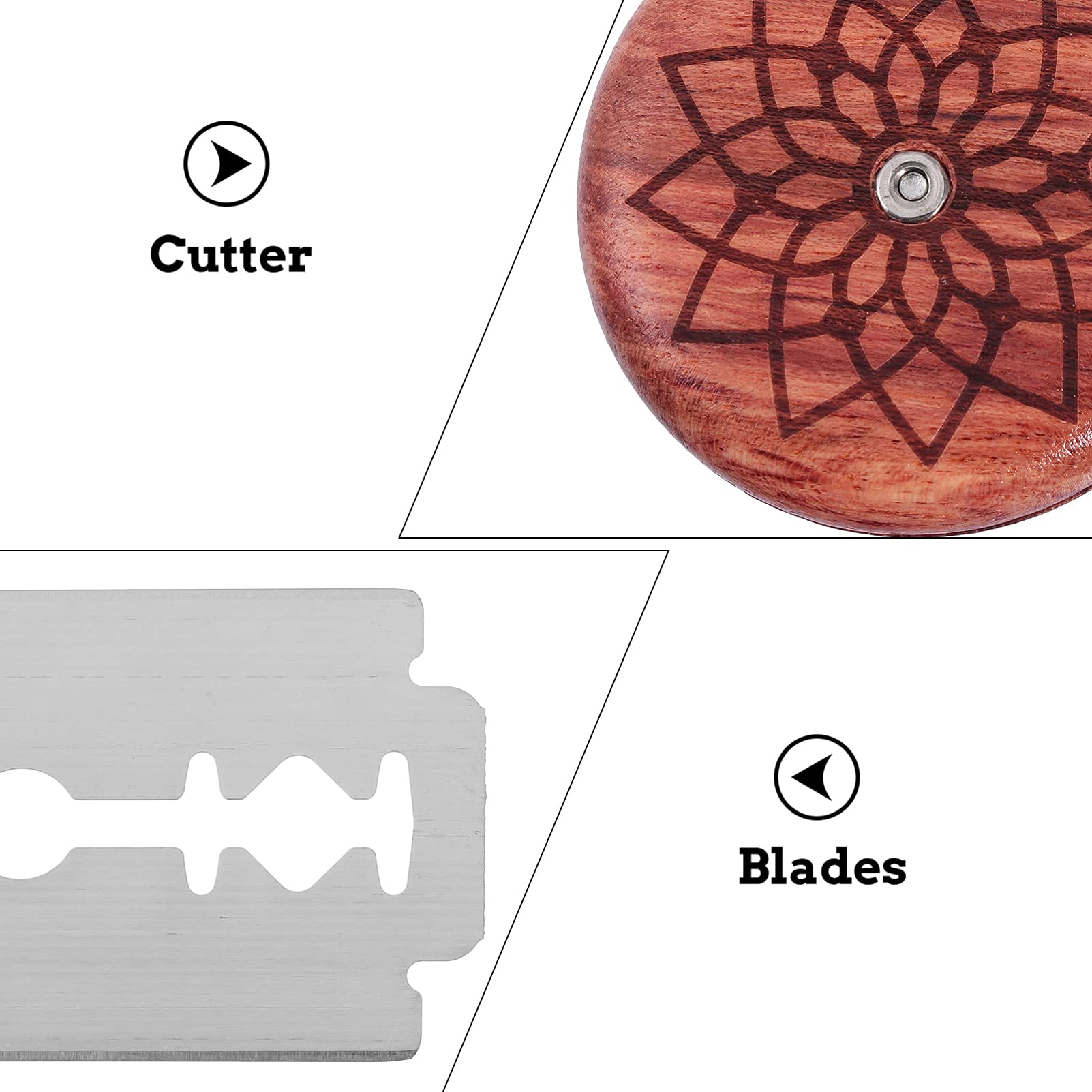 DOITOOL Wooden Bread Lame Cutter with 5 Razor Blades - Professional Dough Scoring Tool for Sourdough Bread Baking | Perfect for Artisan Bakers & Home Baking Enthusiasts | Ideal for Creating Beautiful Bread Patterns