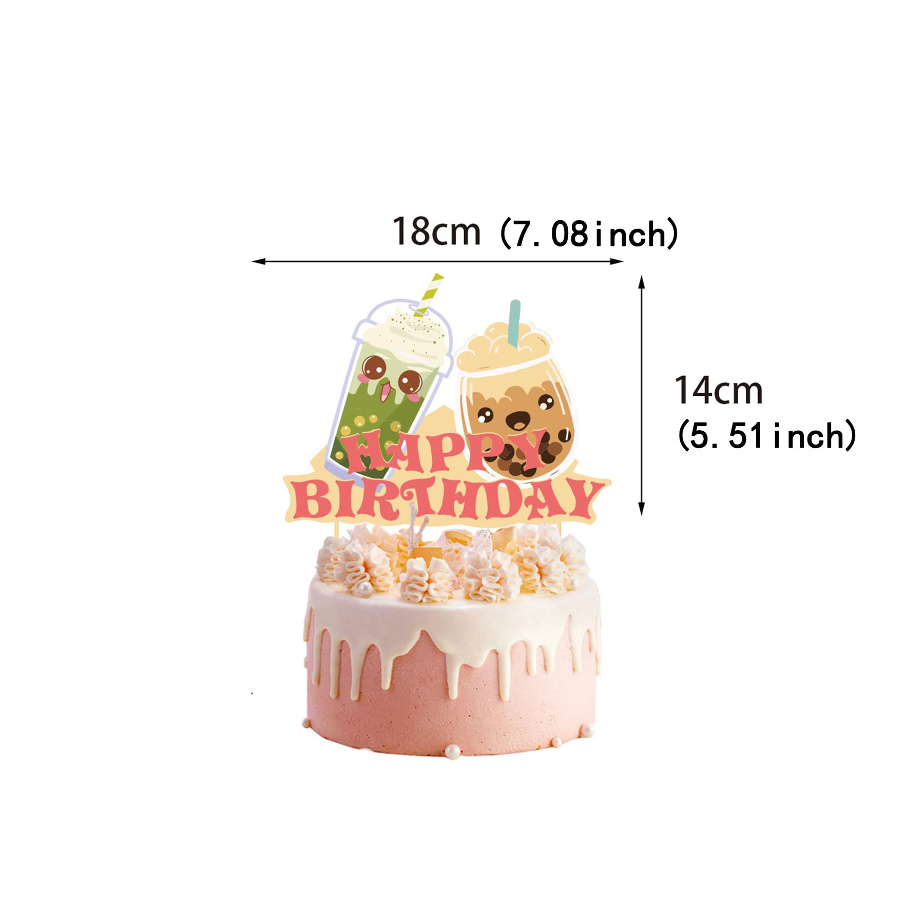 Bubble Tea Party Decorations Kit - Boba Tea Birthday Banner, Spirlas, Cake Topper, Cupcake Toppers & Balloons for Boba Themed Celebrations | Perfect for Birthday Parties, Baby Showers & Bridal Showers
