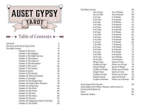 Auset Gypsy Tarot Cards - Authentic 78-Card Divination Deck for Psychic Readings, Fortune Telling & Spiritual Guidance | Perfect for Beginners & Professional Readers