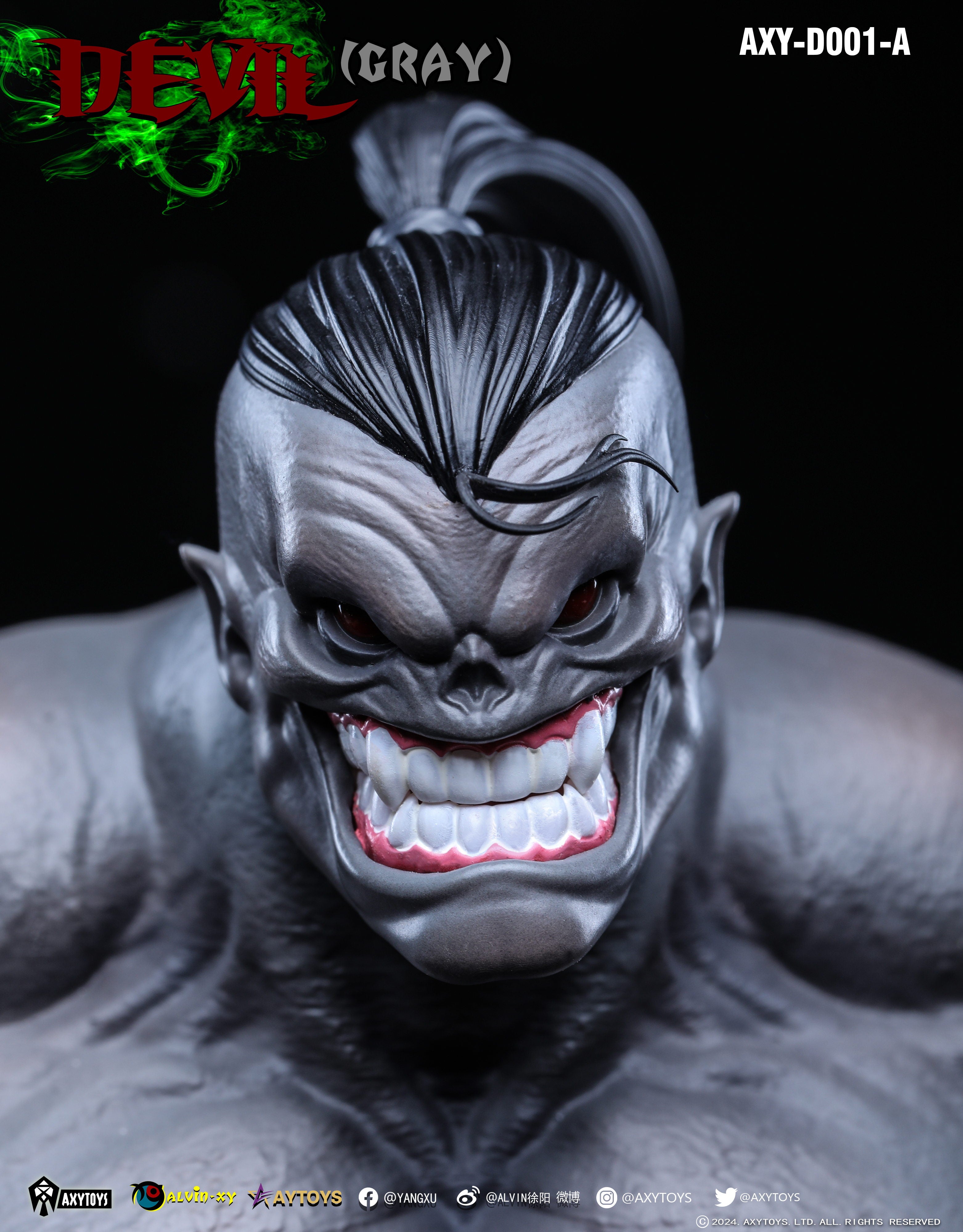Pre Order AxyToys 1/12 Scale 20CM Devil Action Figure - Red & Grey Versions for Collectors and Display | Perfect for Anime Fans, Cosplay Props, and Model Photography
