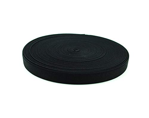 5A Fashion Black Nylon Bra Elastic Tape - 10 Yards Pack - Shoulder Strap Webbing Band for Lingerie, Underwear & Sewing Projects - DIY Bra Making, Clothing Repair & Crafting Supplies