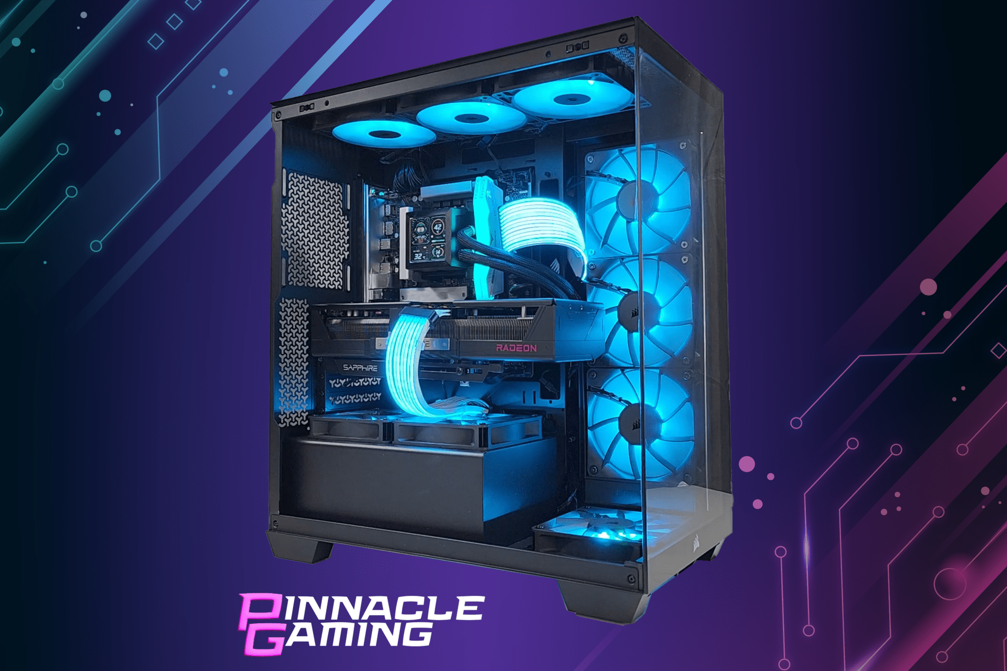 Custom Gaming Desktop PC - Lian Li Case, Corsair Components, Ultra 7 Processor, RTX 5060 GPU, 4TB SSD, 32GB DDR5 RAM, WiFi - Perfect for 4K Gaming & Streaming