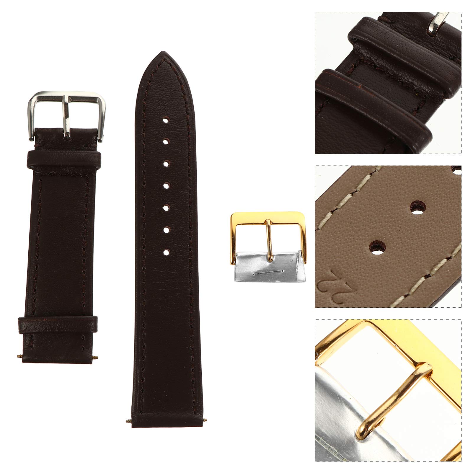 22mm Leather Watch Strap for Smart Watches - Comfortable & Stylish for Daily Wear