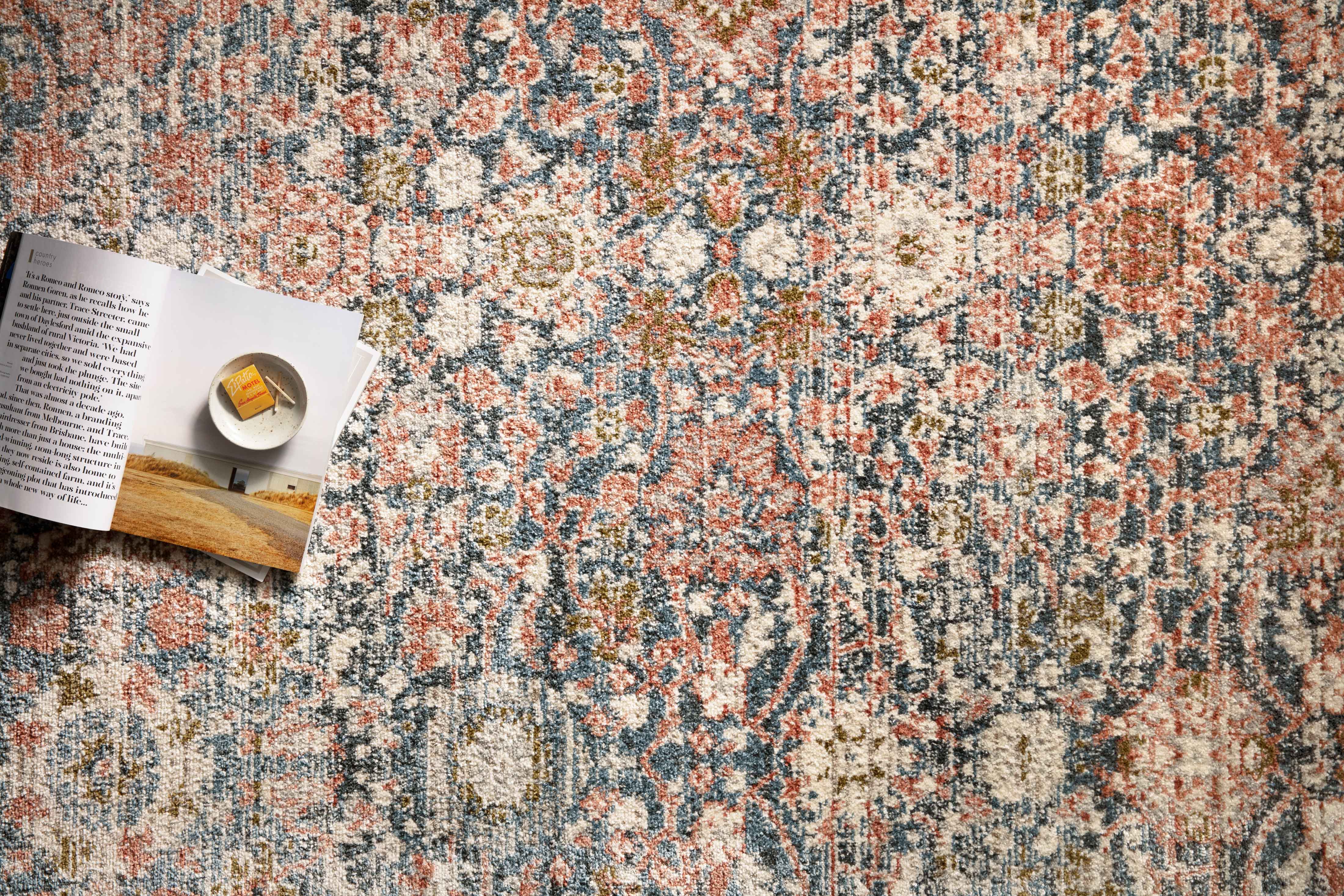Loloi II Saban Rug - Navy & Rust - Soft & Durable Area Rug for Living Room, Bedroom, or Dining Room Decor