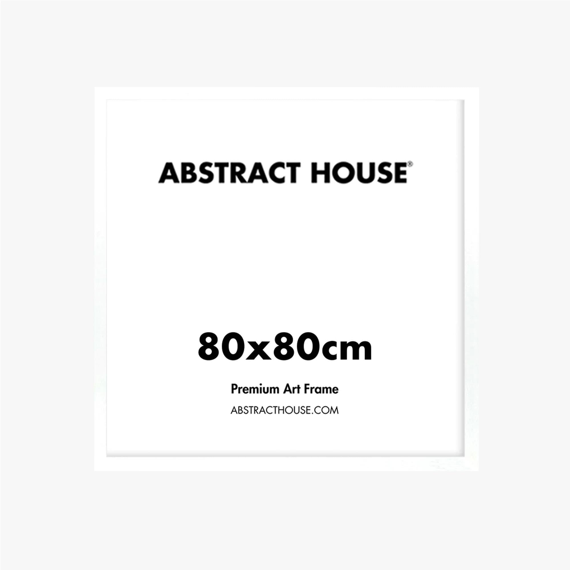 80 x 80 cm Wooden Picture Frame - Solid Wood Wall Art Display for Photos, Posters & Canvas - Perfect for Home Decor, Office & Gallery Display