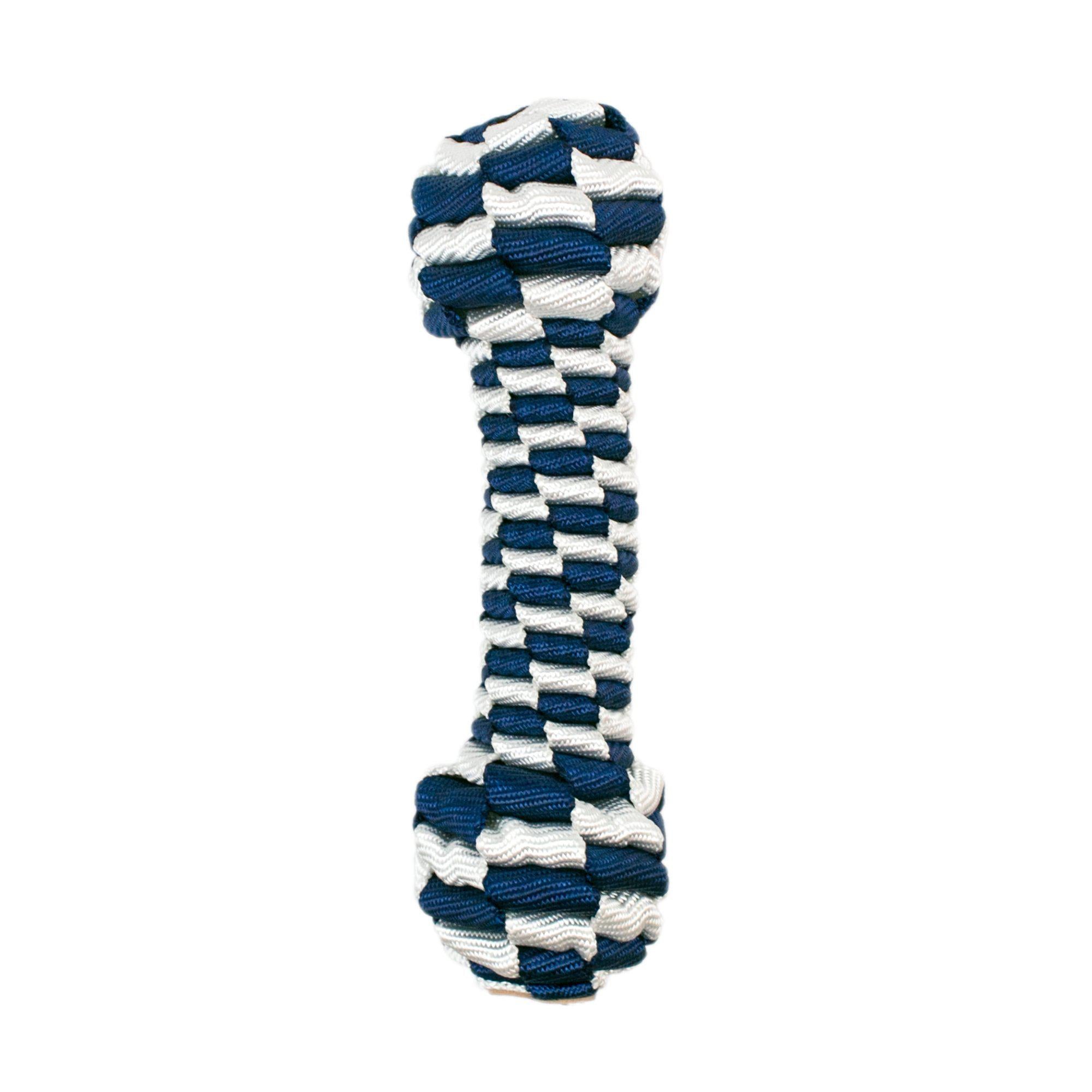 Braided 9 Bone Dog Leash - Navy & Soft Grey Durable Rope Leash for Medium & Large Dogs - Perfect for Walking, Training & Outdoor Adventures