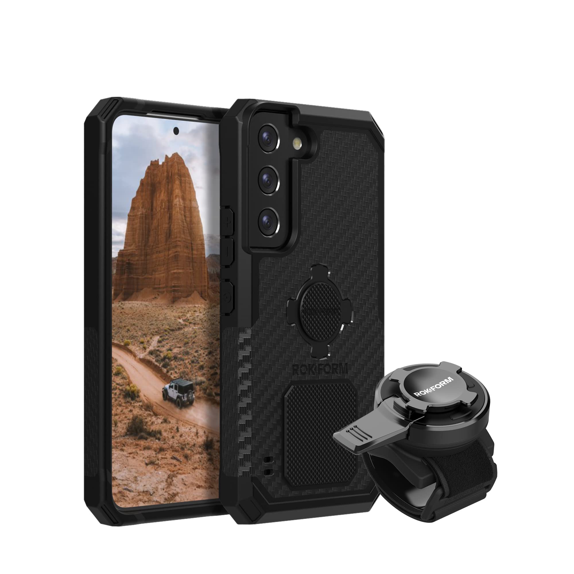 Rokform Galaxy S22 5G Rugged Case with Universal Bike Phone Mount - Durable Protection for Outdoor Adventures & Cycling
