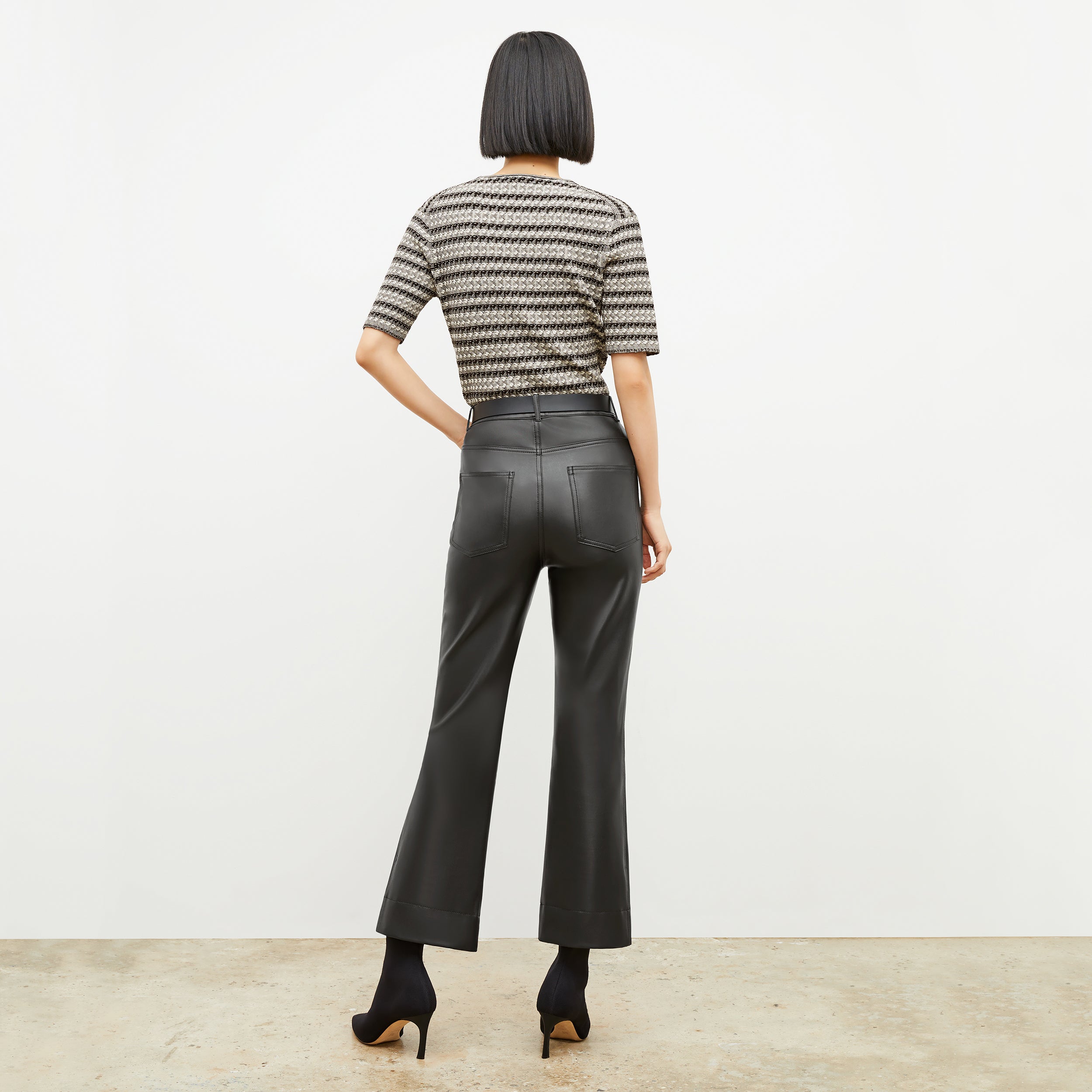 Vegan Leather Archie Pants for Women - High Waisted Faux Leather Leggings, Stretchy & Comfortable - Perfect for Casual Wear, Night Out, and Office Outfits