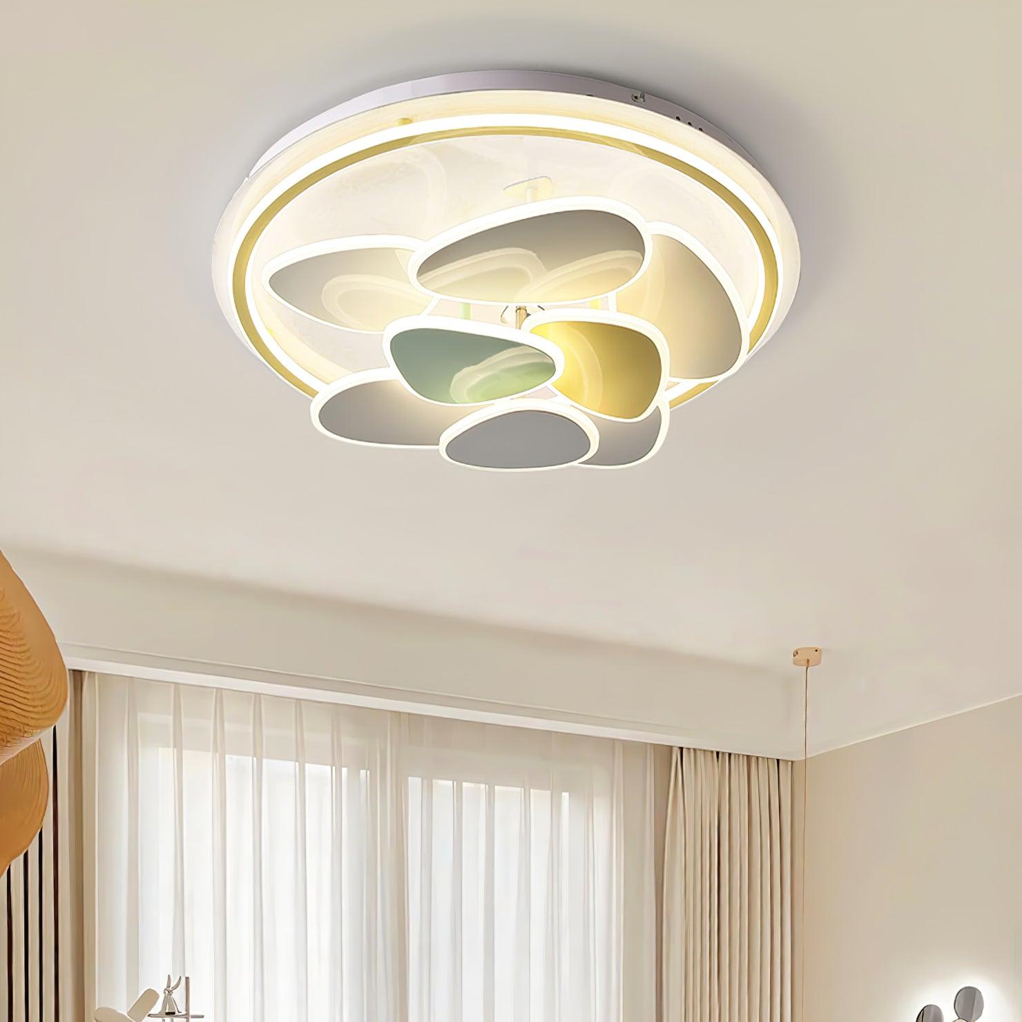Vibrant Cloud-Shaped Round Ceiling Light - Modern LED Flush Mount Fixture for Bedroom, Nursery & Living Room Decor