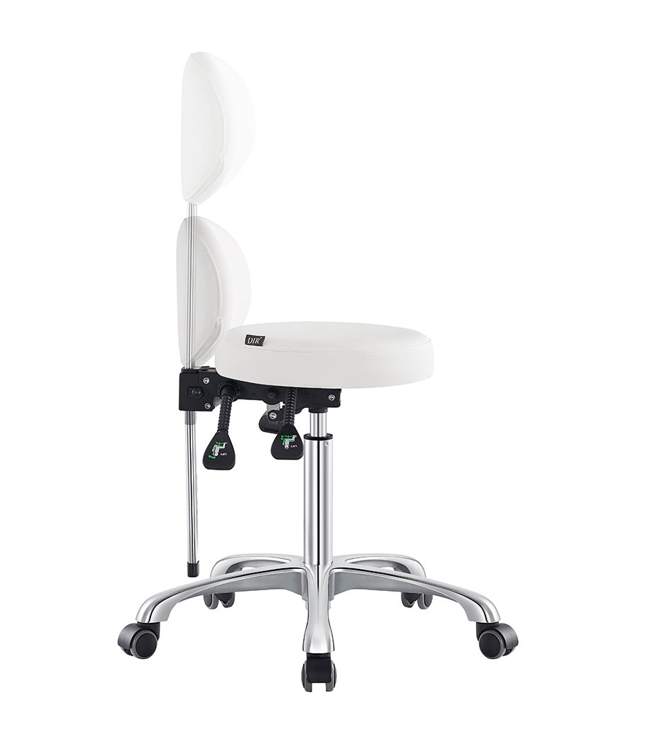 Polaris Rolling Stool - Adjustable Height Rolling Chair with Wheels for Salon, Tattoo, Massage & Medical Use - Ergonomic Rolling Stool for Professionals & Home Office