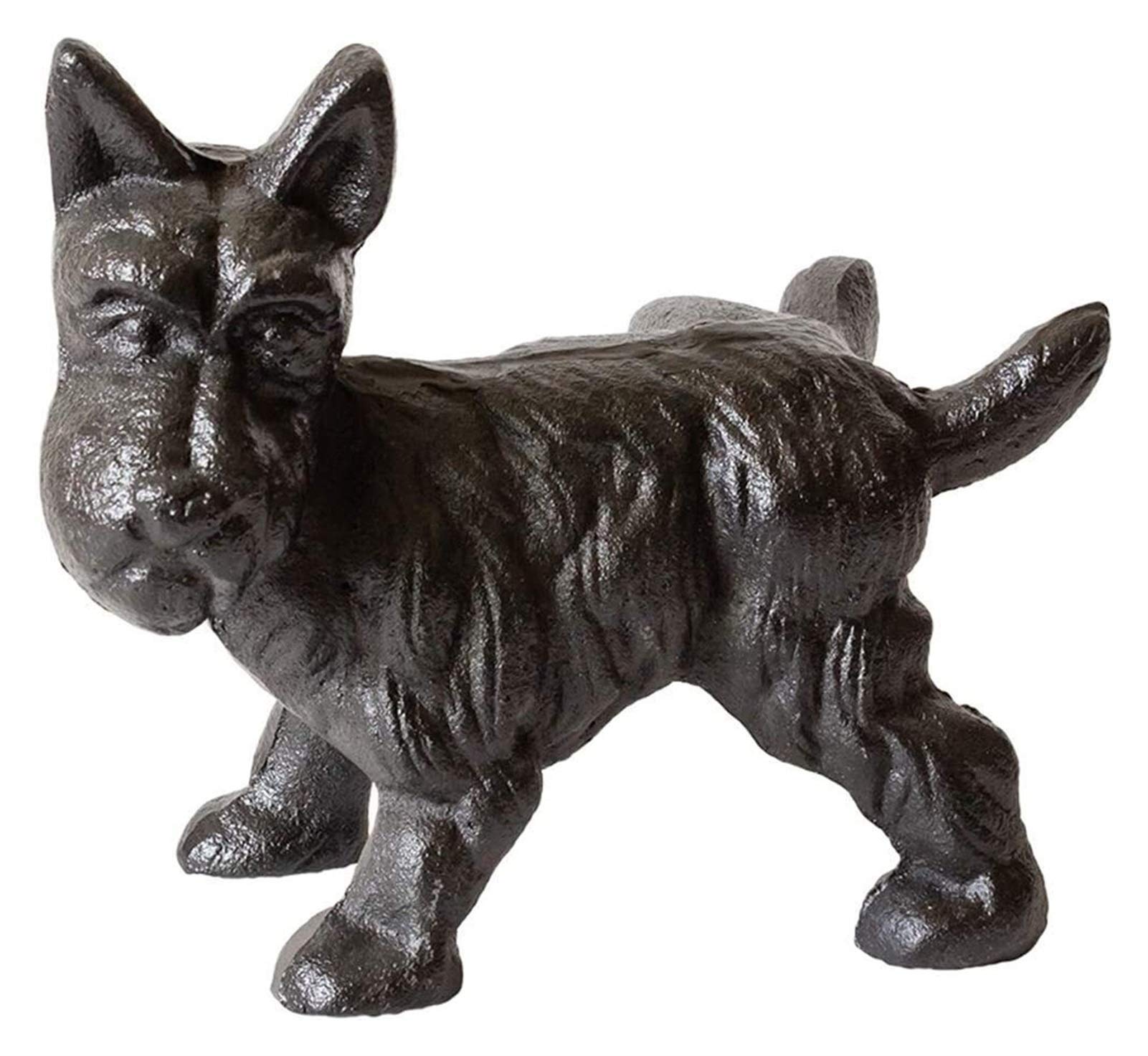 LQX Cast Iron Puppy Statue - Handcrafted Pet Dog Sculpture, Animal Figurine Desk Decor, Vintage Home & Office Decoration | Perfect for Bookshelf Display, Gift for Dog Lovers, and Rustic Interior Design