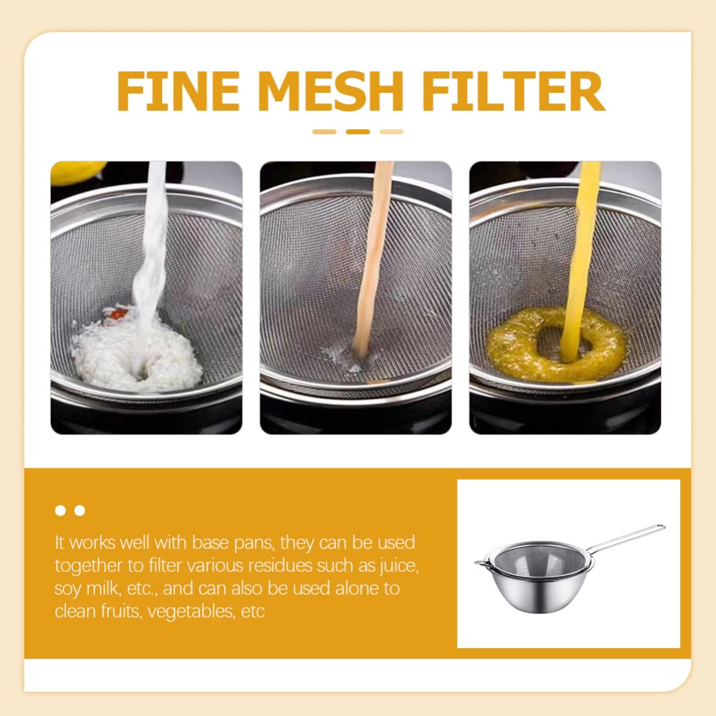 iplusmile 3-Piece Stainless Steel Kitchen Strainer Set - Colander, Skimmer & Mesh Strainer with Bowl - Durable Cooking Utensils for Pasta, Vegetables & Soup Filtering - Perfect for Home Chefs & Professional Kitchens