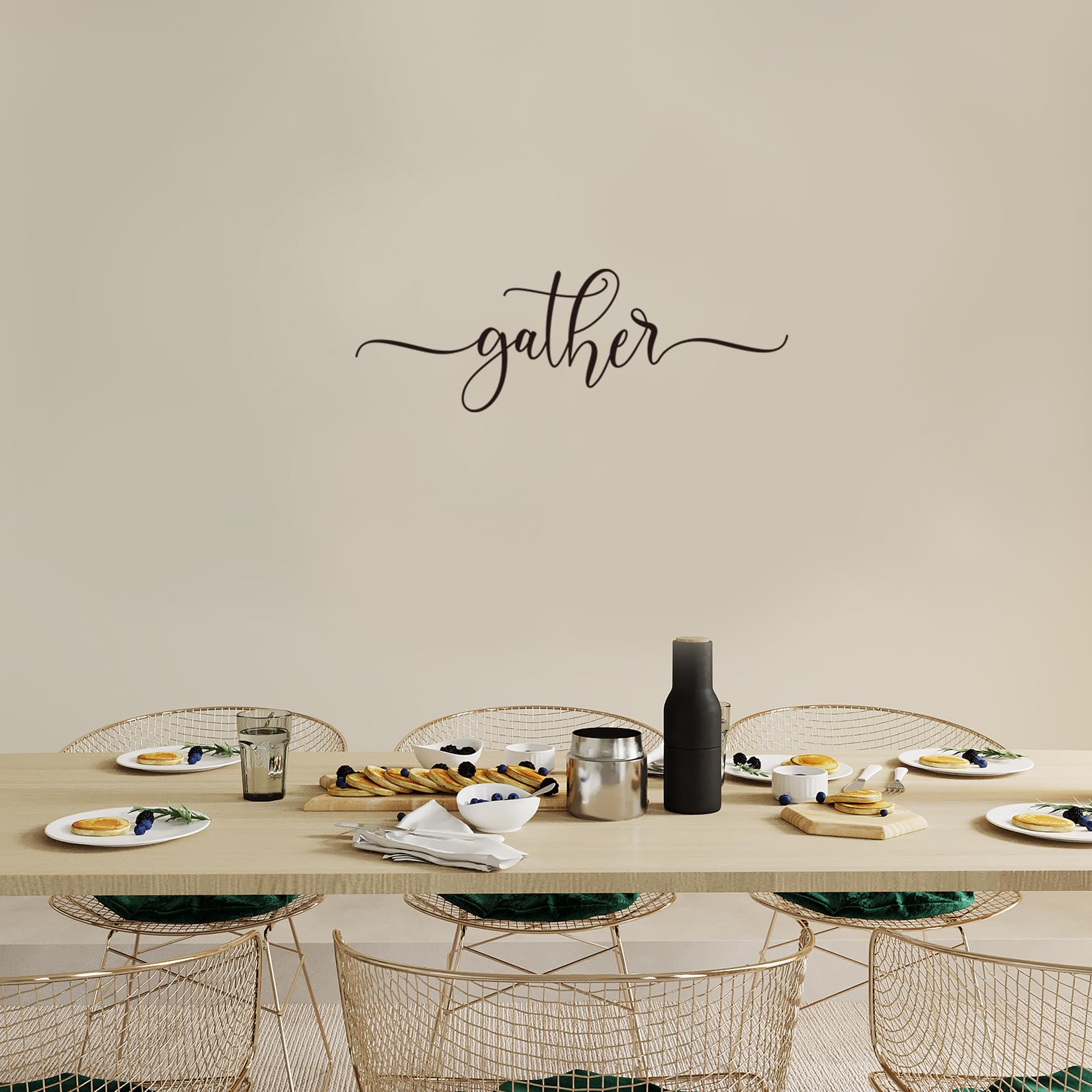 Peel & Stick Vinyl Wall Decal for Kitchen & Dining Room - Removable Home Decor Wall Stickers - Perfect for Farmhouse, Modern & Apartment Decor