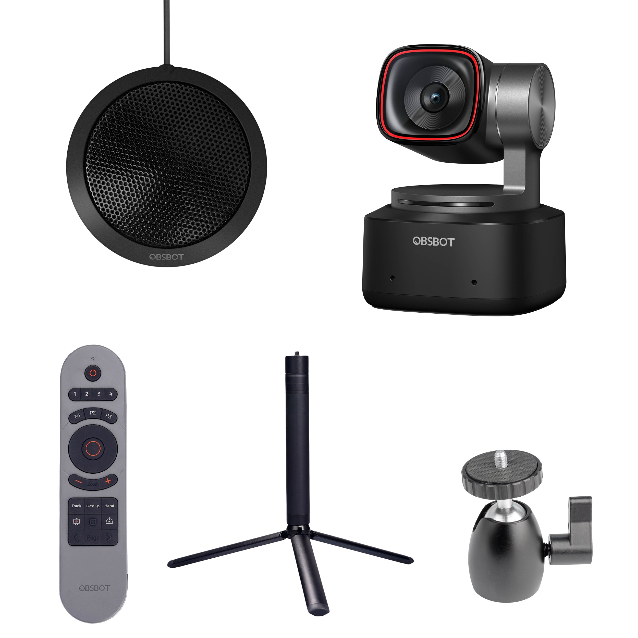 OBSBOT Tiny 2 4K Webcam with AI Tracking & Auto-Focus - Streaming Camera for Zoom, YouTube, Gaming & Video Conferencing (Power Up Combo)