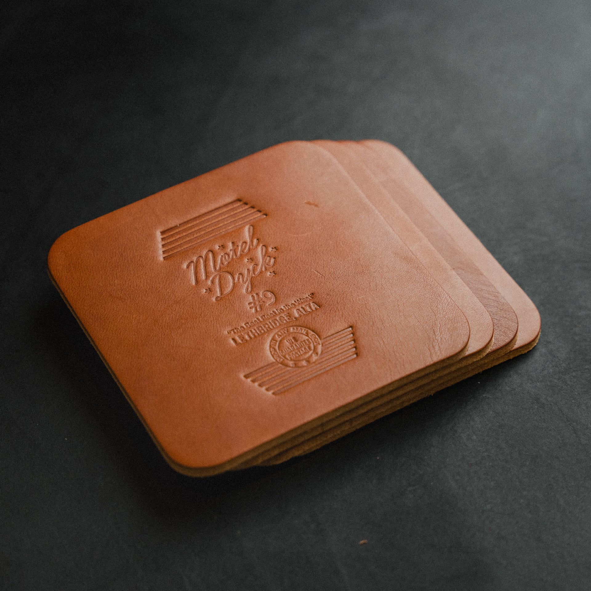 Motel Dyck Coaster Set - 6-Piece Absorbent Cork Drink Coasters for Coffee, Wine & Beer - Perfect for Home, Bar & Office Use