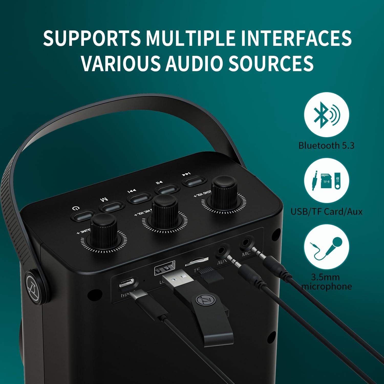 SAINTLARK S4 Bluetooth 5.3 Voice Amplifier - 30W Wireless & Wired Microphone Headset with 3500mAh Rechargeable Battery for Teachers, Trainers, Yoga Instructors, Public Speakers - Perfect for Classrooms, Gyms, Meetings & Outdoor Events