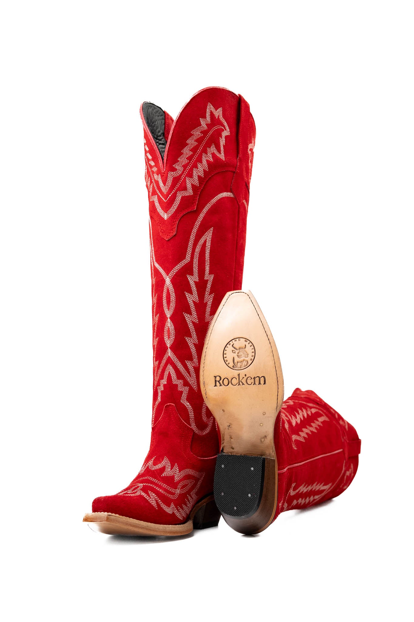 Stylish Maggie Suede Knee High Wide Calf Snip Toe Cowgirl Boots for Women - Perfect for Western Rides, Country Concerts & Fall Fashion