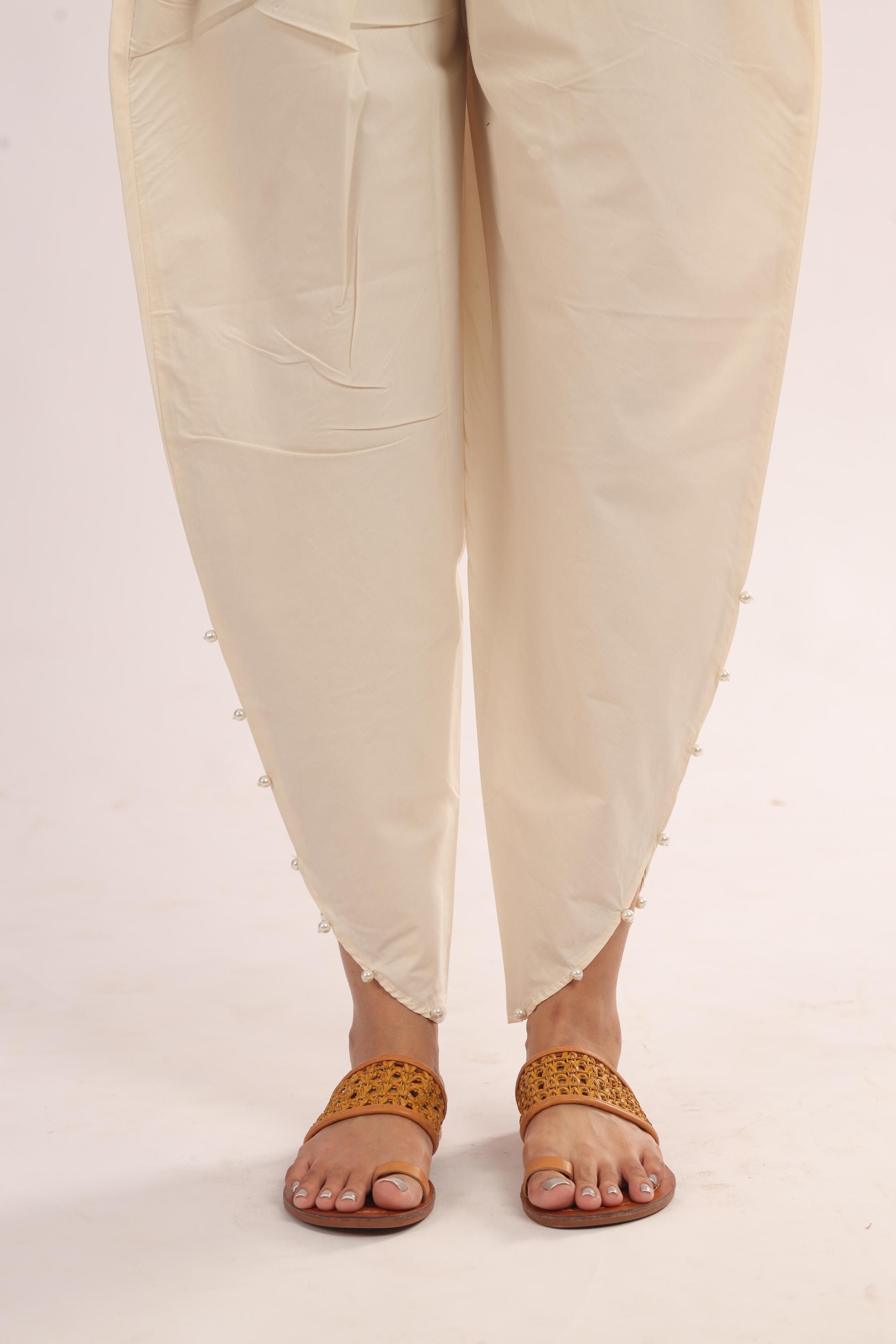 Stylish Cotton Beige Trousers for Women - Comfortable Casual Pants for Work & Travel | Perfect for Office, Daily Wear & Outdoor Activities