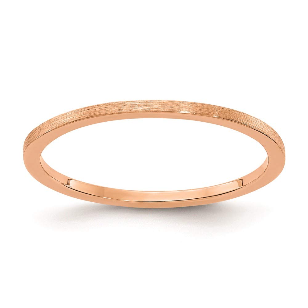 10k Rose Gold Stackable Band - Elegant Black Bow Jewelry for Daily Wear