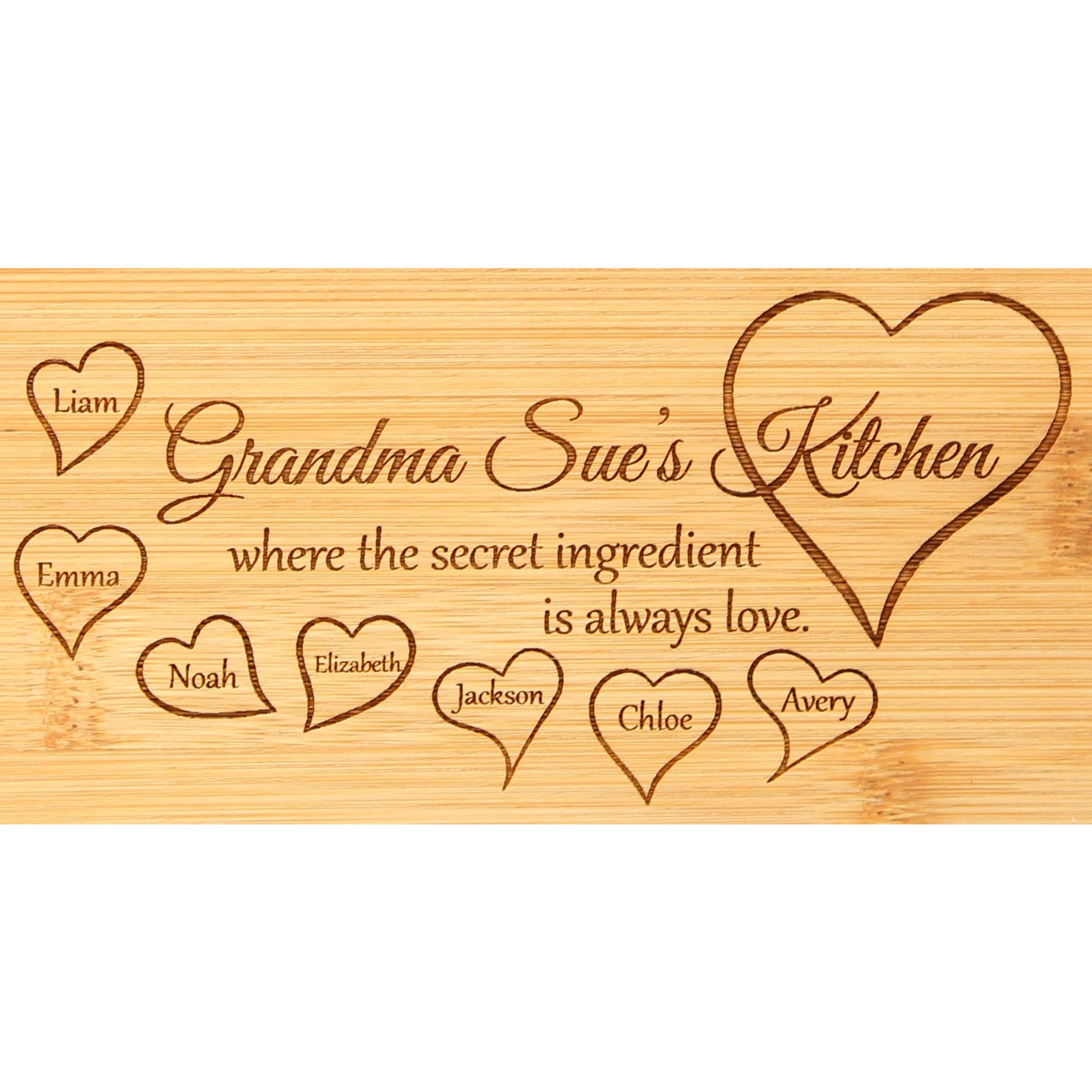 Personalized Bamboo Cutting Board - Mother's Day & Anniversary Gift for Her - Perfect for Kitchen & Home Decor