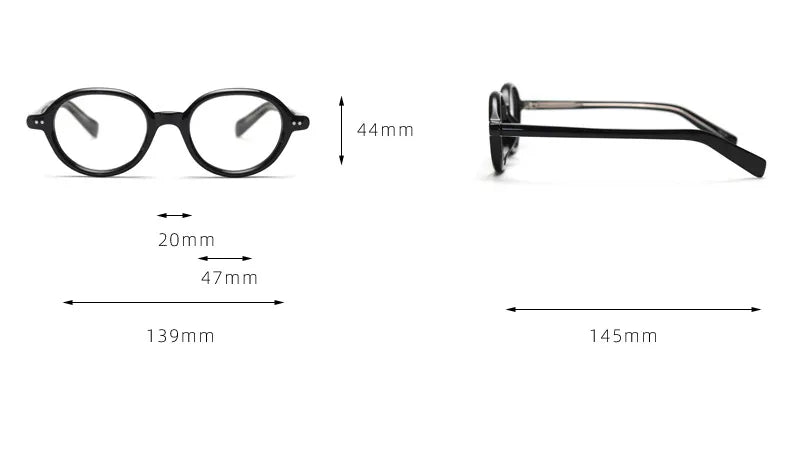 CCspace Women's Full Rim Oval TR90 Titanium Eyeglasses Frame 56970 - Lightweight & Durable Glasses for Work, Reading & Fashion