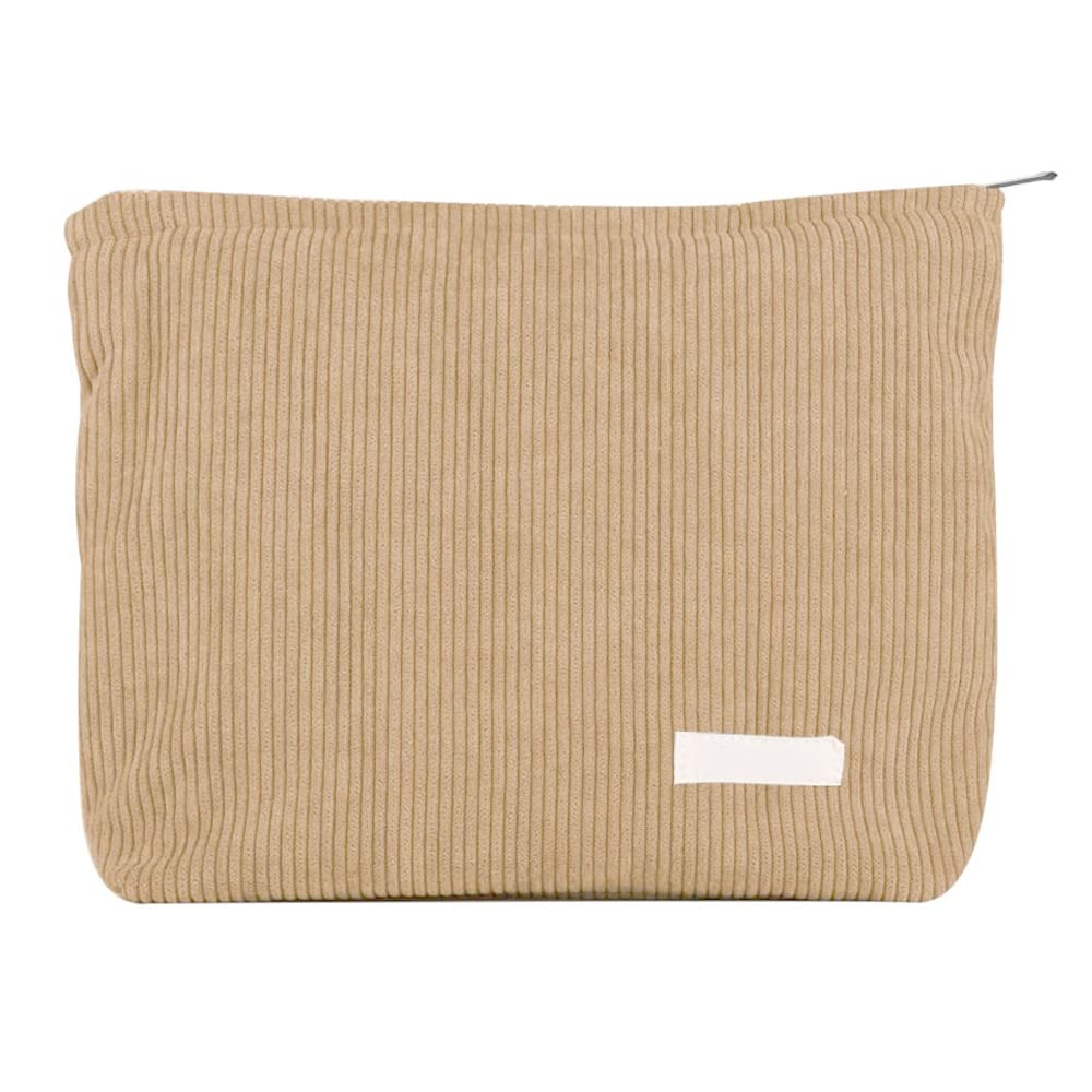 Waterproof Corduroy Toiletry Bag for Women | Travel Makeup Organizer Pouch | Mini Cosmetic Bag for Toiletries & Cosmetics | Perfect for Vacation, Gym, and Daily Use