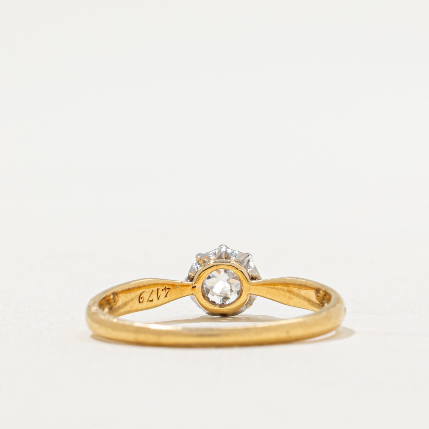 Antique Single Stone Diamond Ring | 0.14 Carat Solitaire Engagement Ring | Size 6.5 | Perfect for Proposals, Anniversaries & Special Occasions