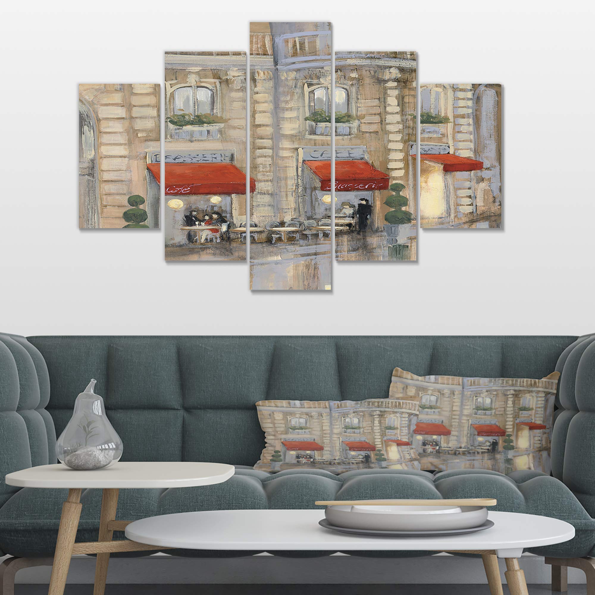 Designart 'Love in Paris II' Romantic French Country Canvas Wall Art Print - Perfect for Bedroom, Living Room & Office Decor