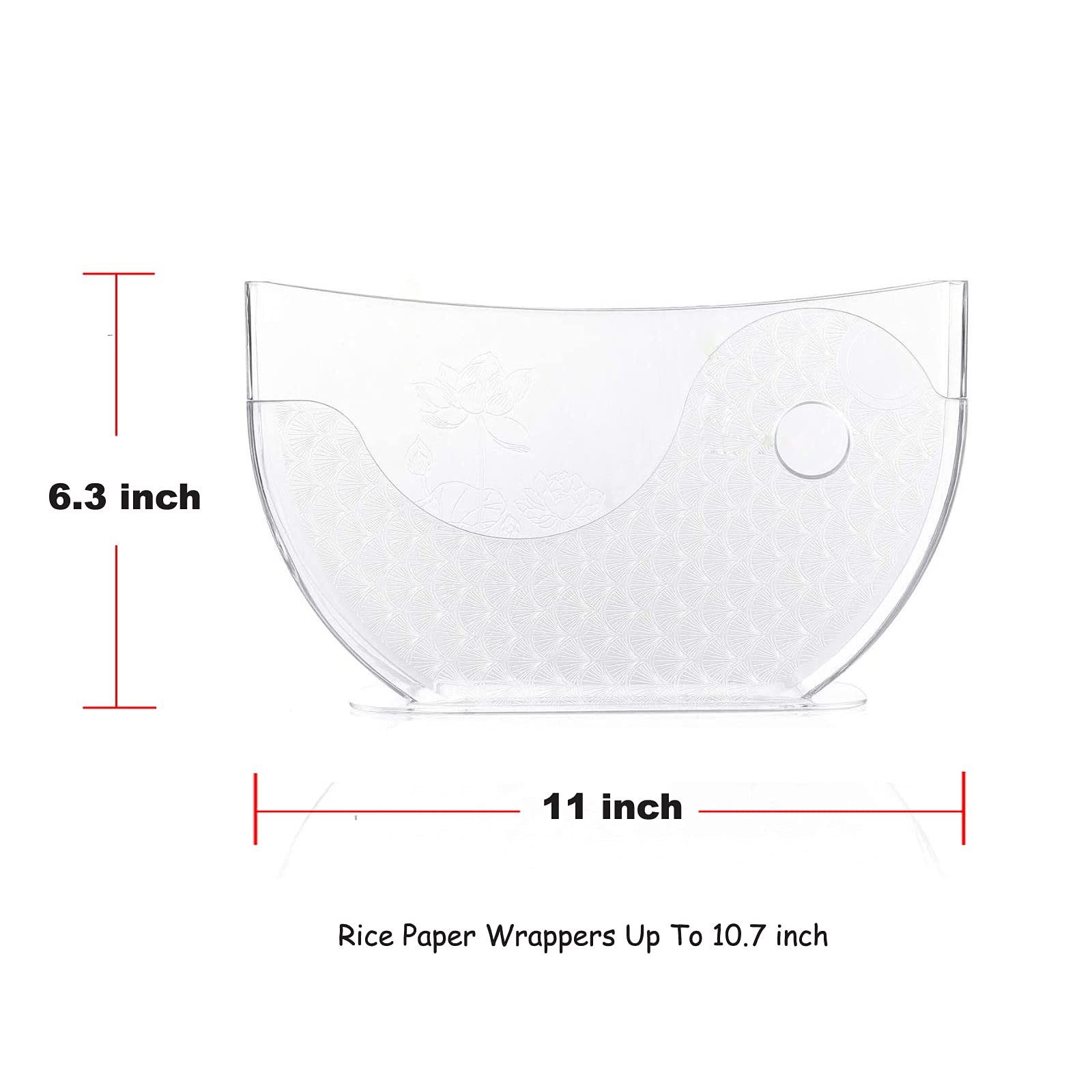 Premium Summer Roll Water Bowl - Rice Paper Wrapper Holder for Fresh Spring Rolls & Vietnamese Cuisine | Perfect for DIY Wraps, Sushi Making & Asian Cooking (Rice Paper Not Included)