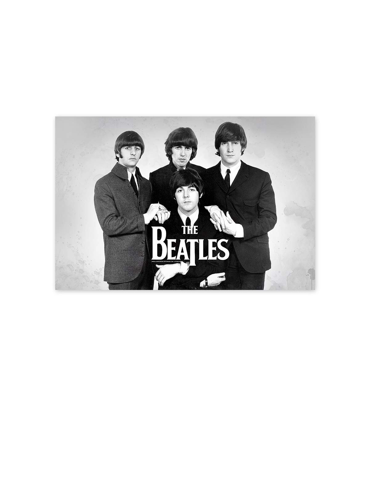 Vintage Beatles Black & White Poster - 11x17 Inch Wall Art Decor, Monochrome Photo Print for Home, Office & Music Room - Perfect Gift for Beatles Fans & Christmas Ugly Sweater Party Decorations