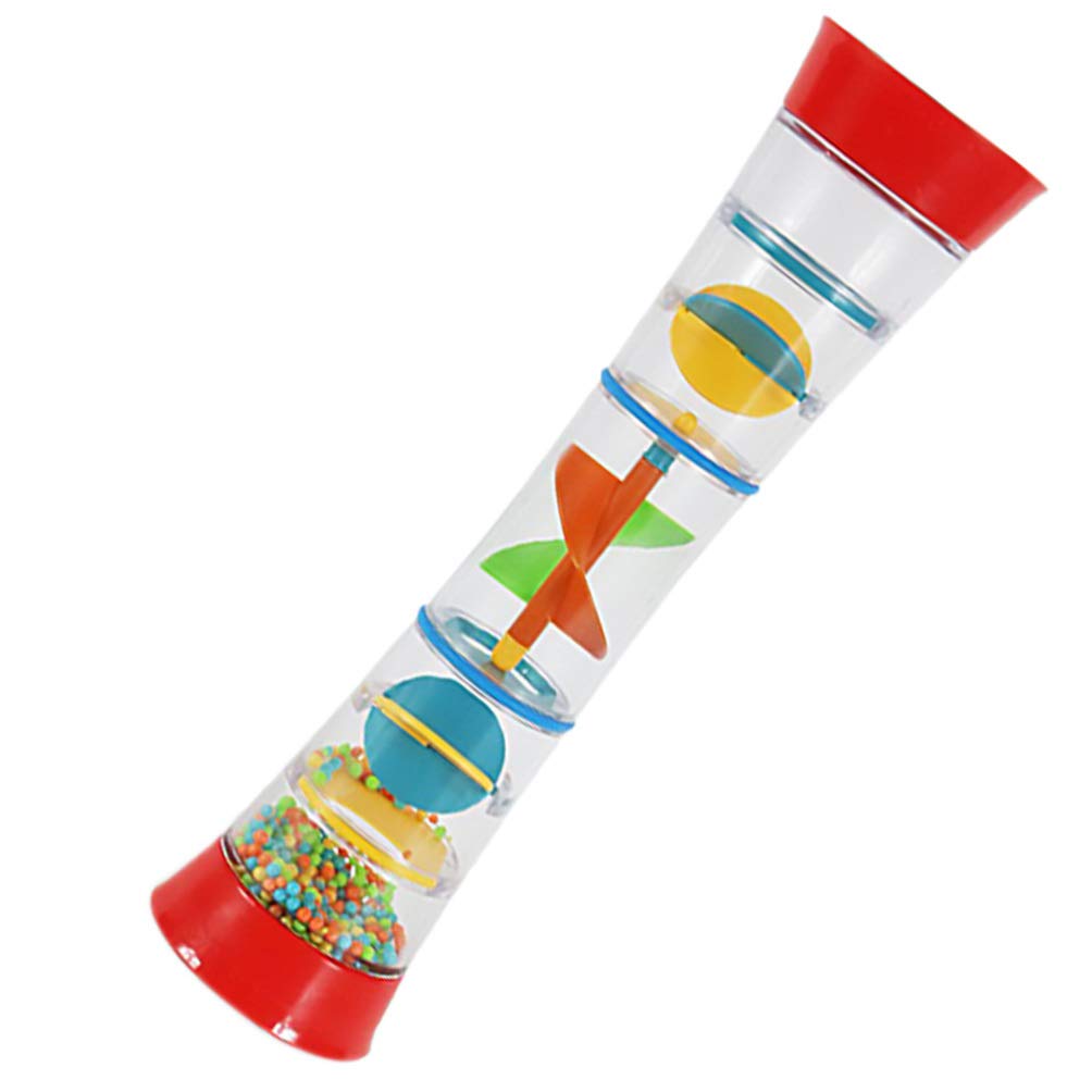 NUOBESTY Toddler Rainmaker Toy - Colorful Rainstick Rattle Tube Shaker, Musical Sensory Instrument for Babies & Kids (Random Color) - Perfect for Early Learning, Music Therapy & Sensory Play