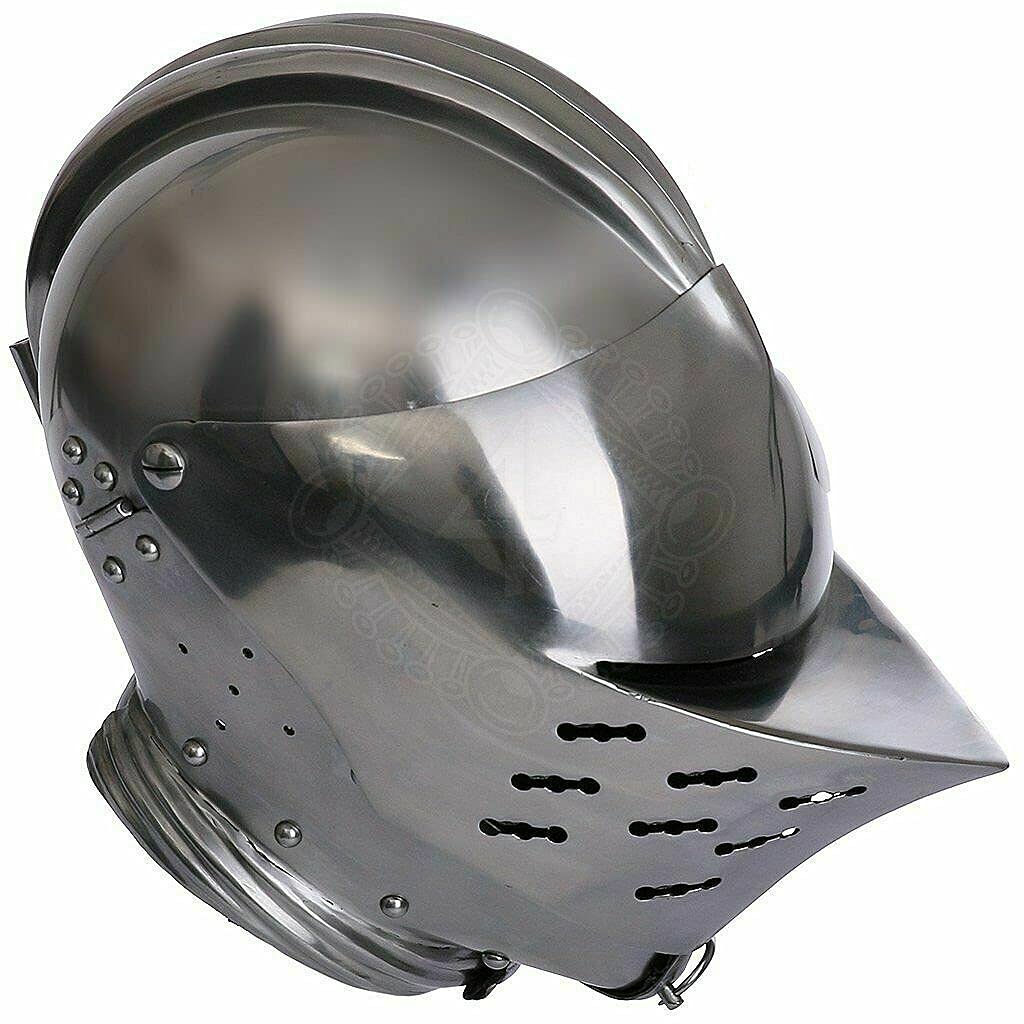 Custom Medieval Tudor 16th Century Close Helmet Armet - Authentic Renaissance Armor for LARP, Cosplay & Historical Reenactment