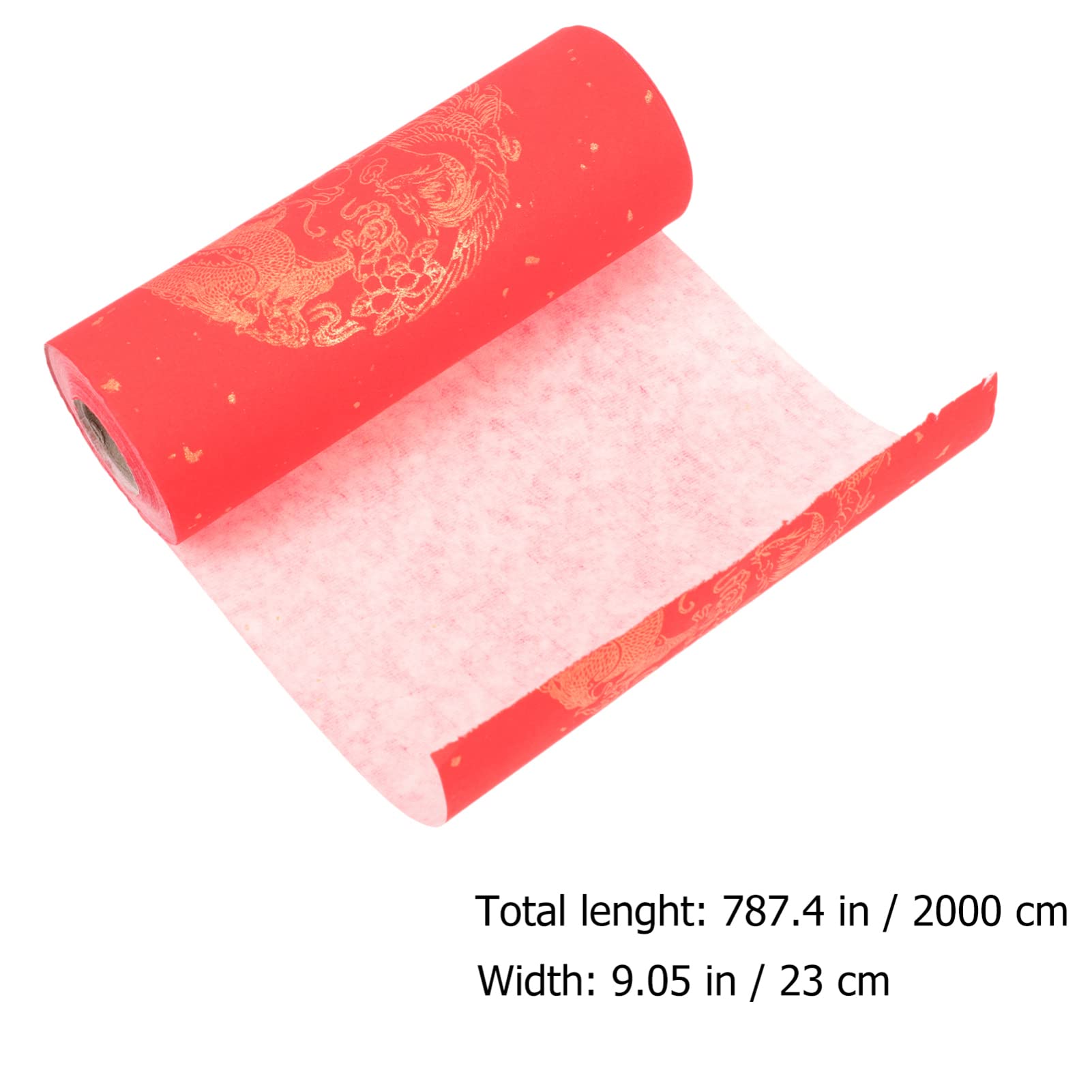Wakauto 1 Roll Red Chinese Couplet Paper - Sumi Xuan Paper for Spring Festival Calligraphy, New Year Decorations & DIY Scroll Art | Perfect for Home Decoration, Gift Wrapping & Traditional Chinese Celebrations