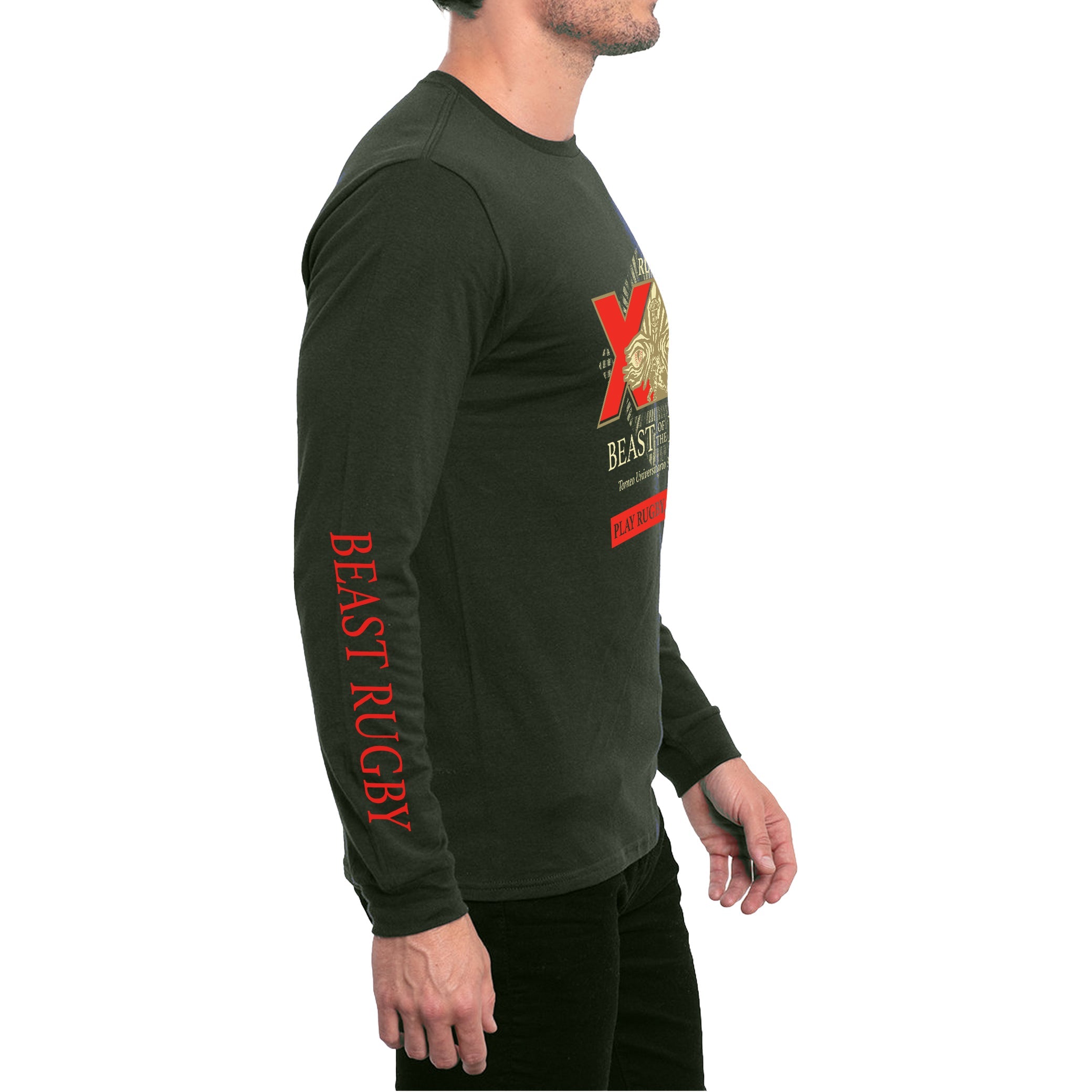BOE '25 Dos Beast Long Sleeve T-Shirt for Men - Trendy Graphic Tee with Cool Print - Perfect for Streetwear, Casual Outfits & Gym Wear