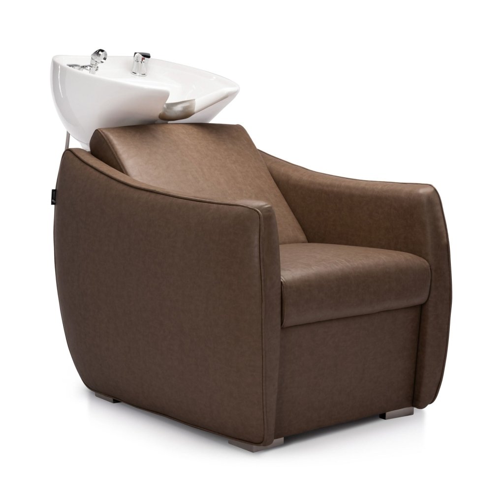 Lanvain Taz Shampoo Unit Chair 135 - Professional Salon Hair Washing Chair with Adjustable Height for Barber Shops & Beauty Salons