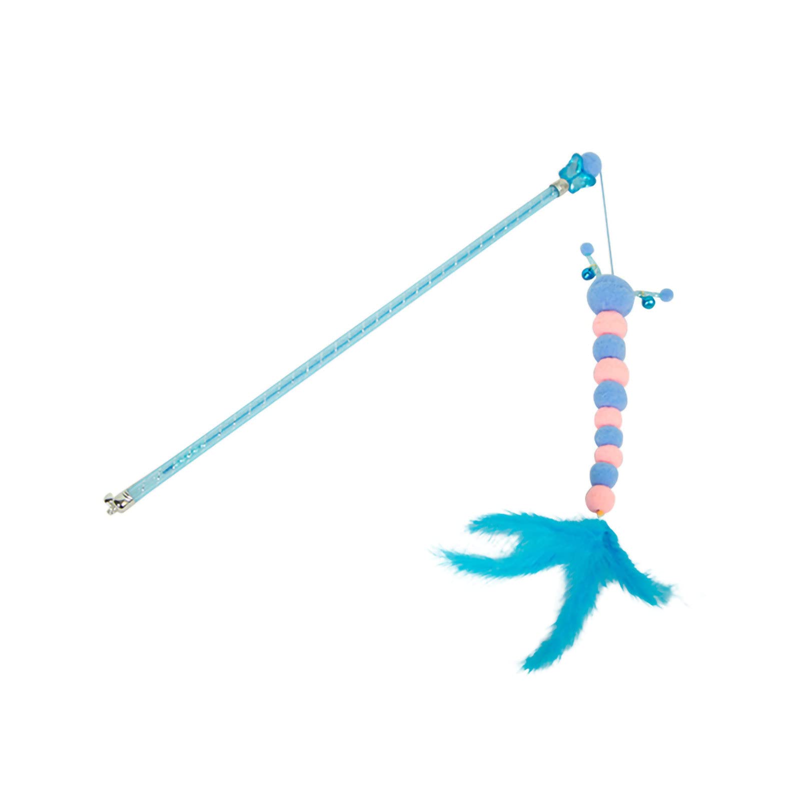 **Angel3292 Telescopic Cat Wand Toy - Interactive Pet Stick Toy with Feather Teaser, Durable & Bite-Resistant for Kittens & Cats - Perfect for Indoor Play, Exercise & Bonding**