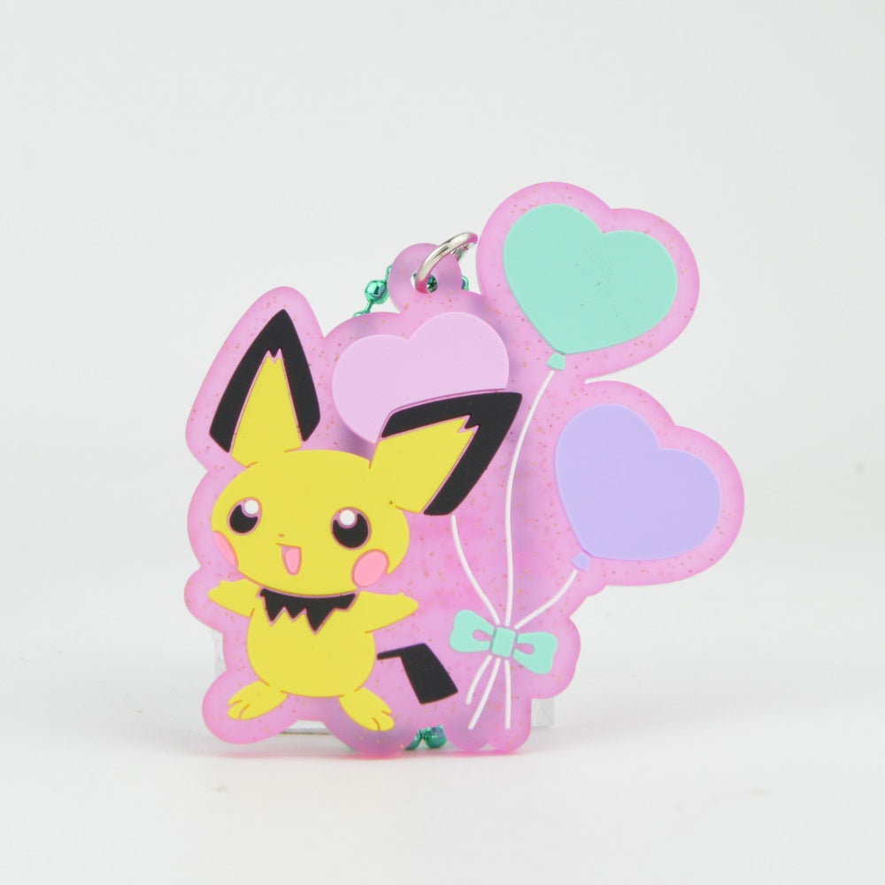 Pokemon Electric Series SK Japan Glitter Rubber Keychain - Cute Anime Keyring for Backpacks, Bags & Gifts | Pokemon Collectible Accessories for Fans
