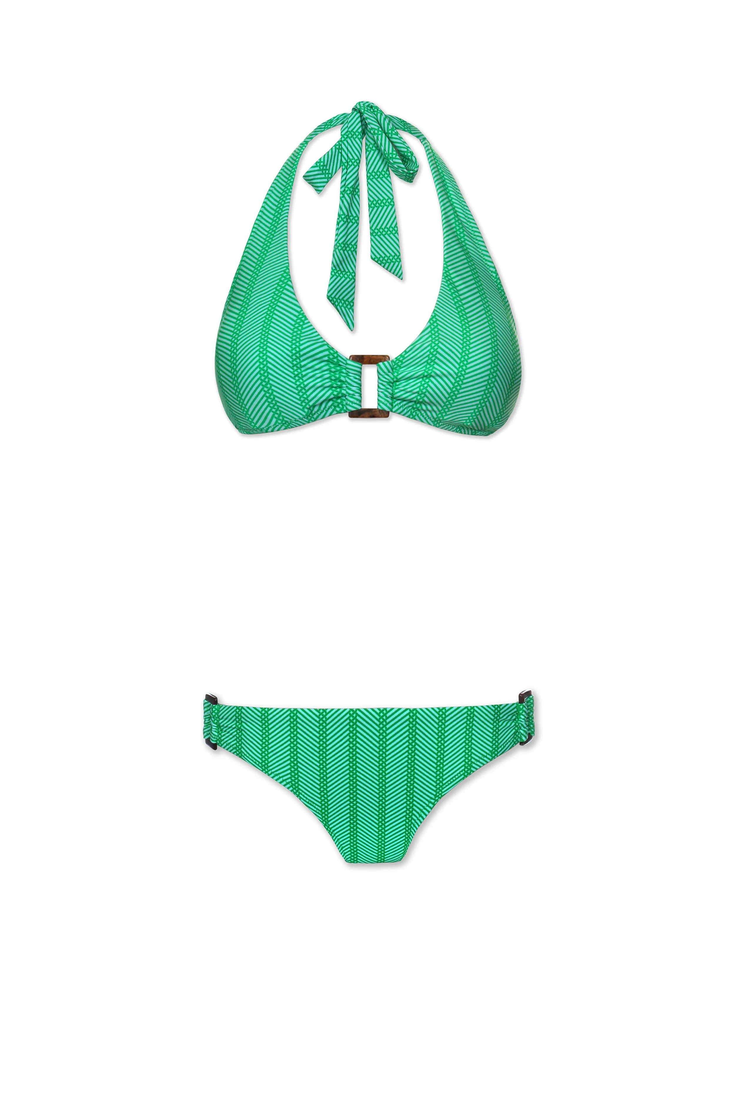 Tortoise Halter Top | Stylish Nautical Weave Bikini for Women - Perfect for Beach Vacations & Pool Parties