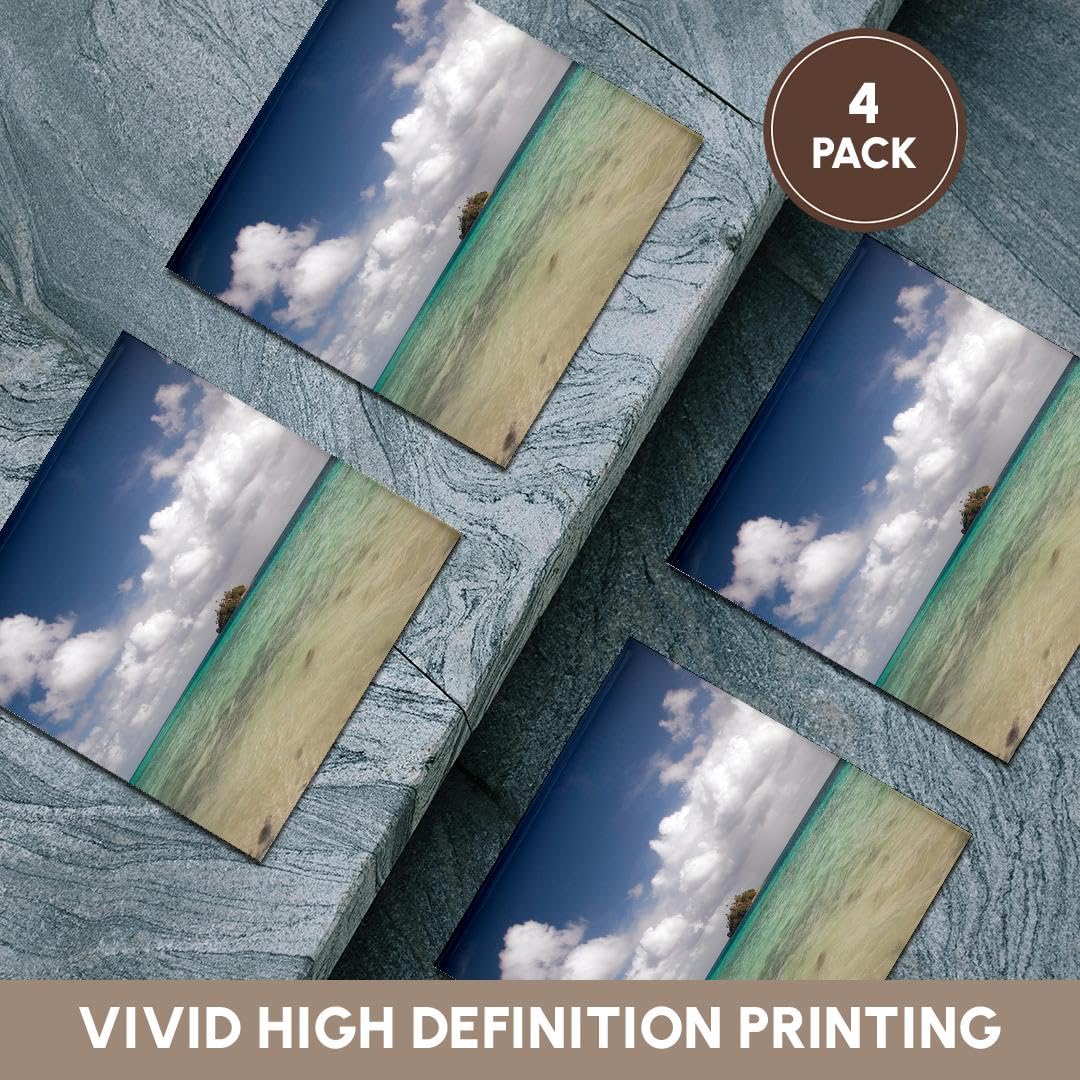 3dRose CST_205337_3 Paddys Island from Devils Beach Turtle Island Yasawa Islands Fiji Ceramic Tile Coasters (Set of 4) - Beautiful Coastal-Themed Drink Coasters for Home, Bar, and Office Decor