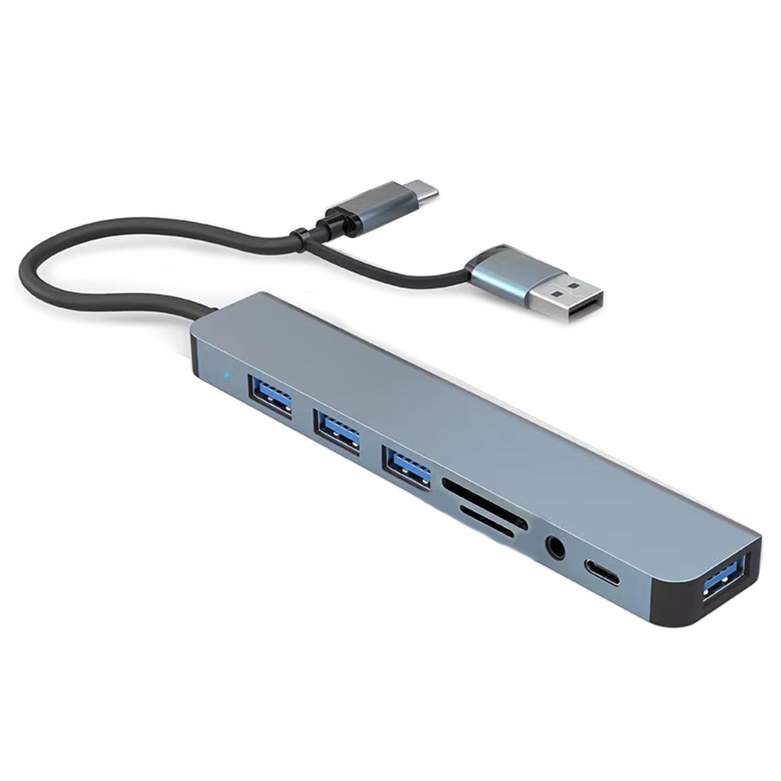 LARUISEE 6-in-1 USB C Hub Adapter with Power Delivery - Multi-Port Type C Dock for MacBook, iPad, Laptop & Tablet - Perfect for Home Office, Travel & Charging Multiple Devices