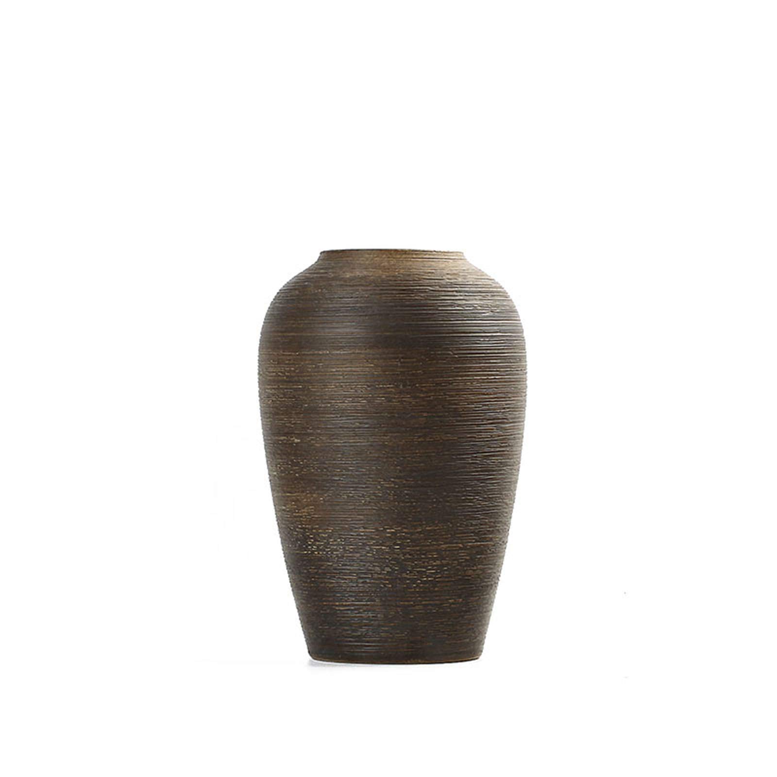 Vintage Ceramic Vase Set - Handcrafted Decorative Pottery for Home Decor, Tea Room & Wine Cabinet (16.25cm) - Perfect for Boho Chic Living Room, Farmhouse Dining Table & Wedding Centerpieces