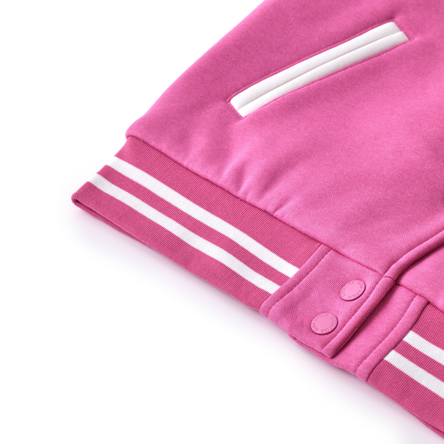 Essential Varsity Jacket for Women - Hot Pink Bomber Jacket with Ribbed Collar & Cuffs | Trendy Casual Outerwear for School, Streetwear & Fall Fashion