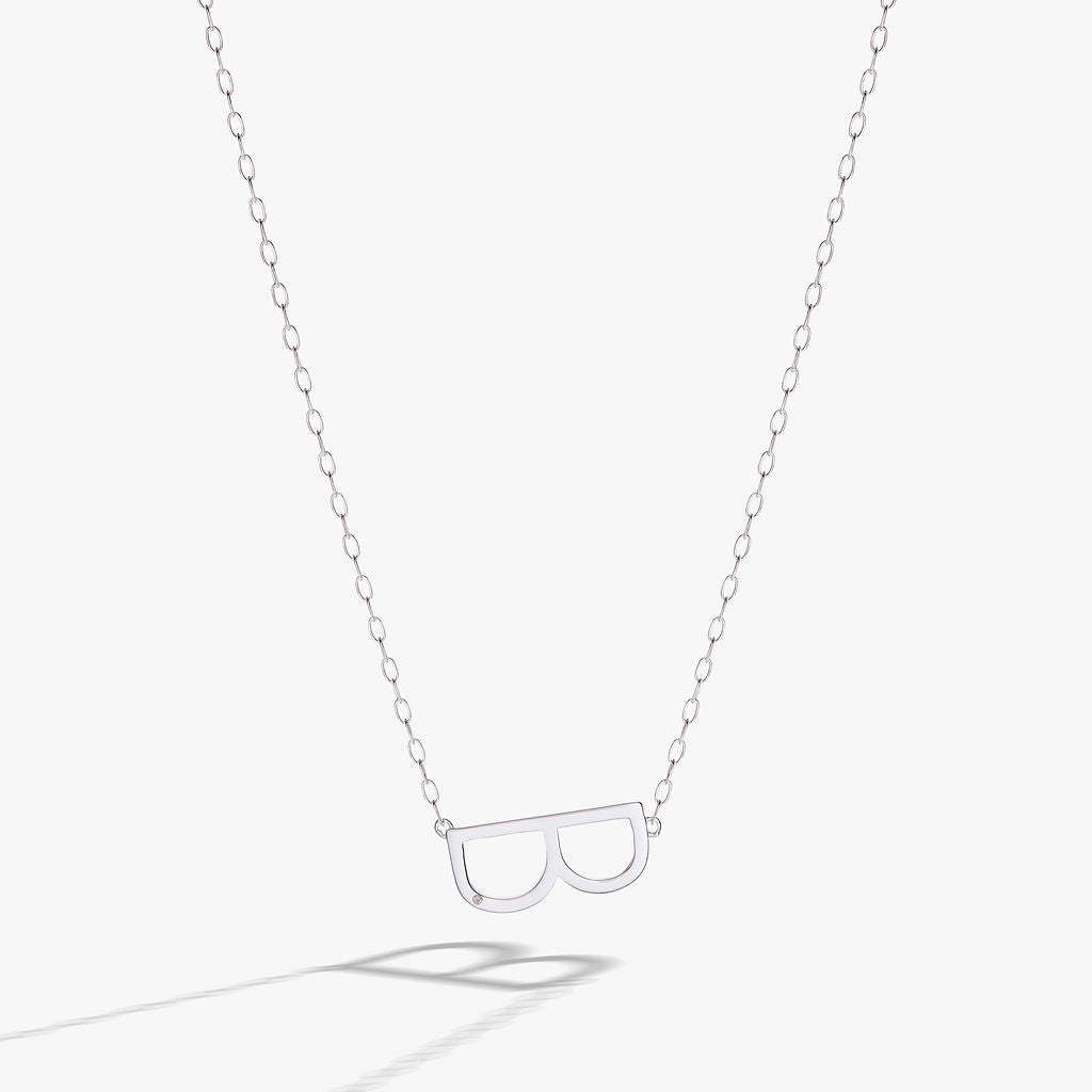 Initial B Precious Elongated Necklace - Elegant Personalized Jewelry for Women | Perfect for Gifts, Anniversaries & Special Occasions