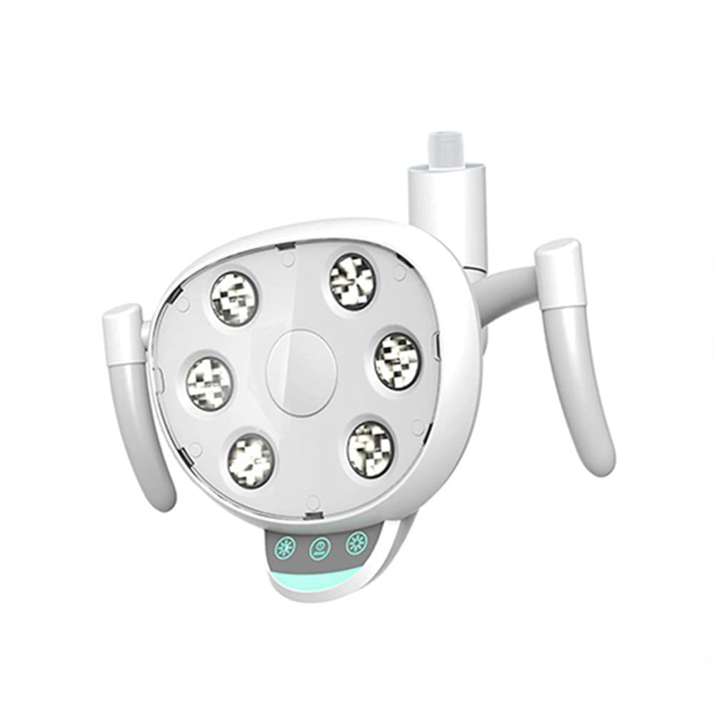 CX249-23 Professional LED Shadowless Dental Light with 6 High-Power Bulbs - Touch Button & Sensor Dual Control - 22MM Adjustable for Dental Clinics, Oral Surgery & Teeth Whitening Procedures